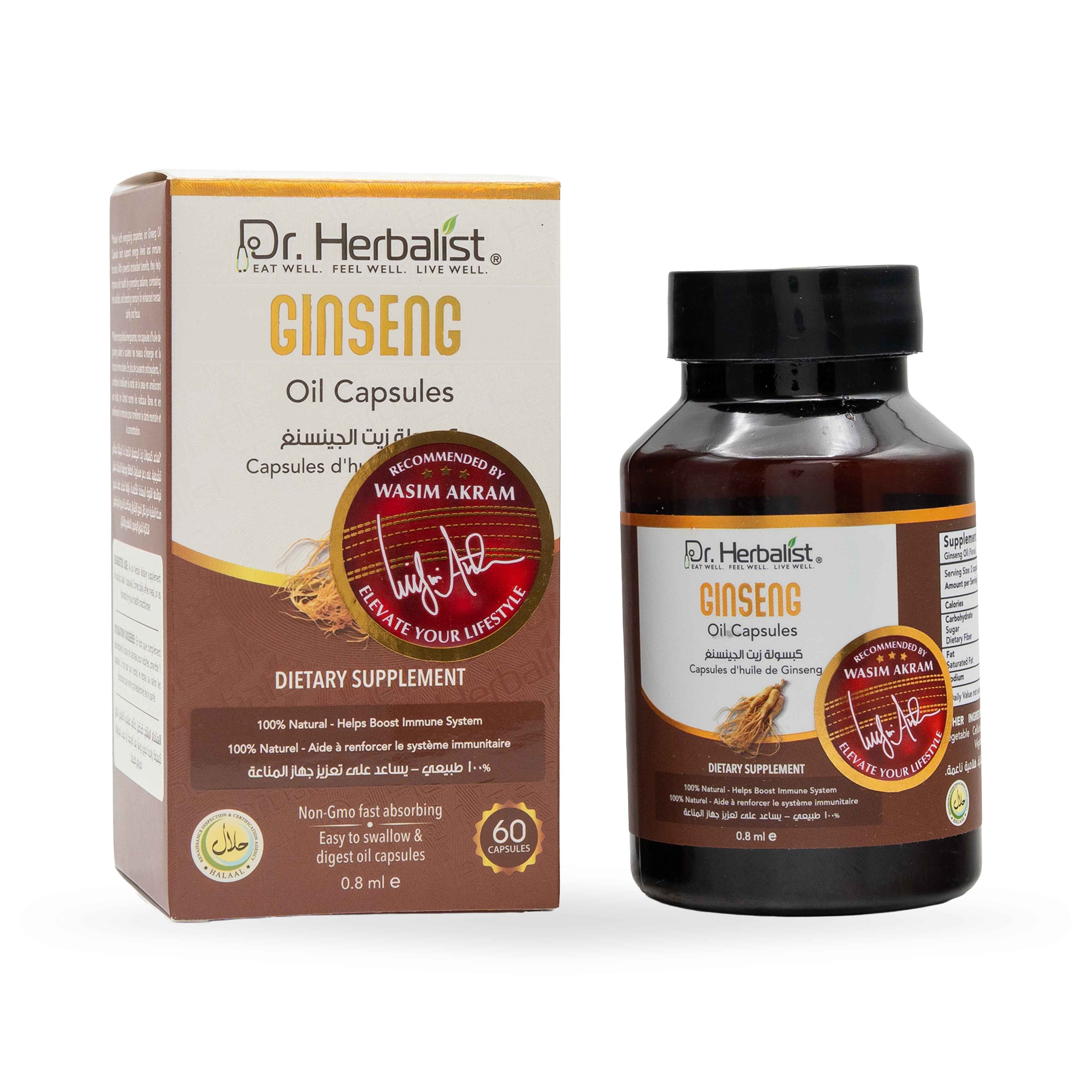Dr. Herbalist Ginseng Oil Capsules