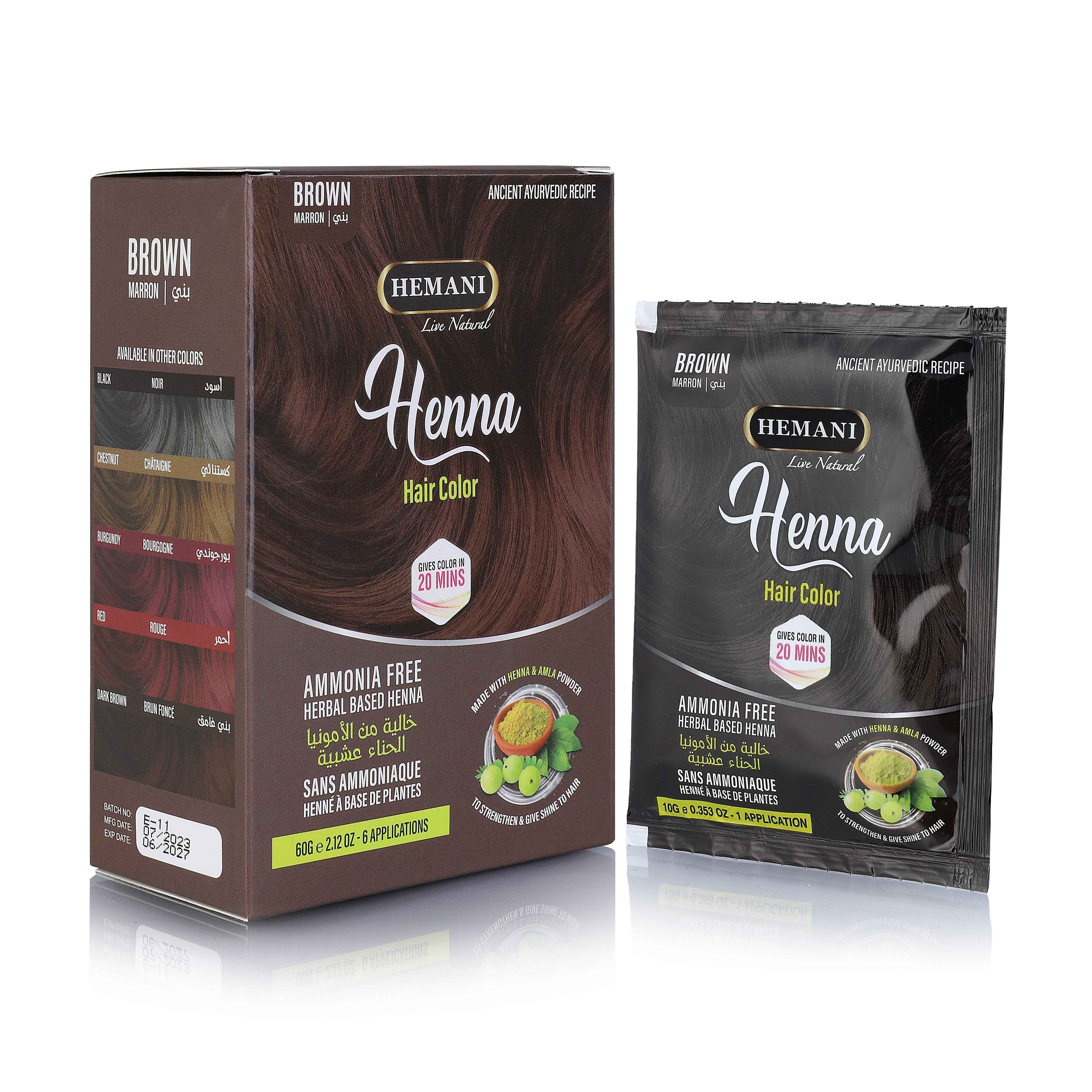 Henna Natural Hair Color 60g - Brown