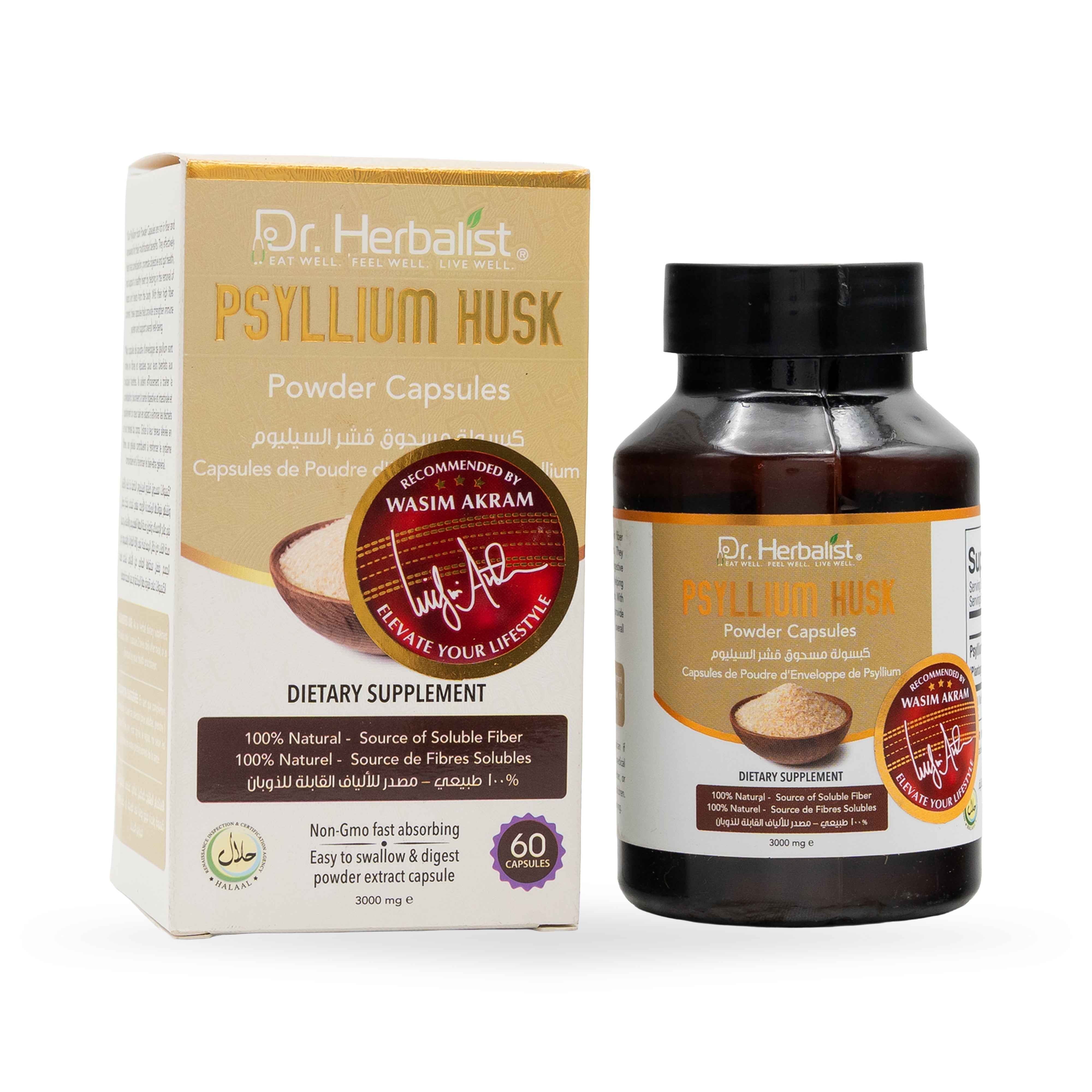 Dr. Herbalist Psyllium Husk Powder Capsules 3000mg