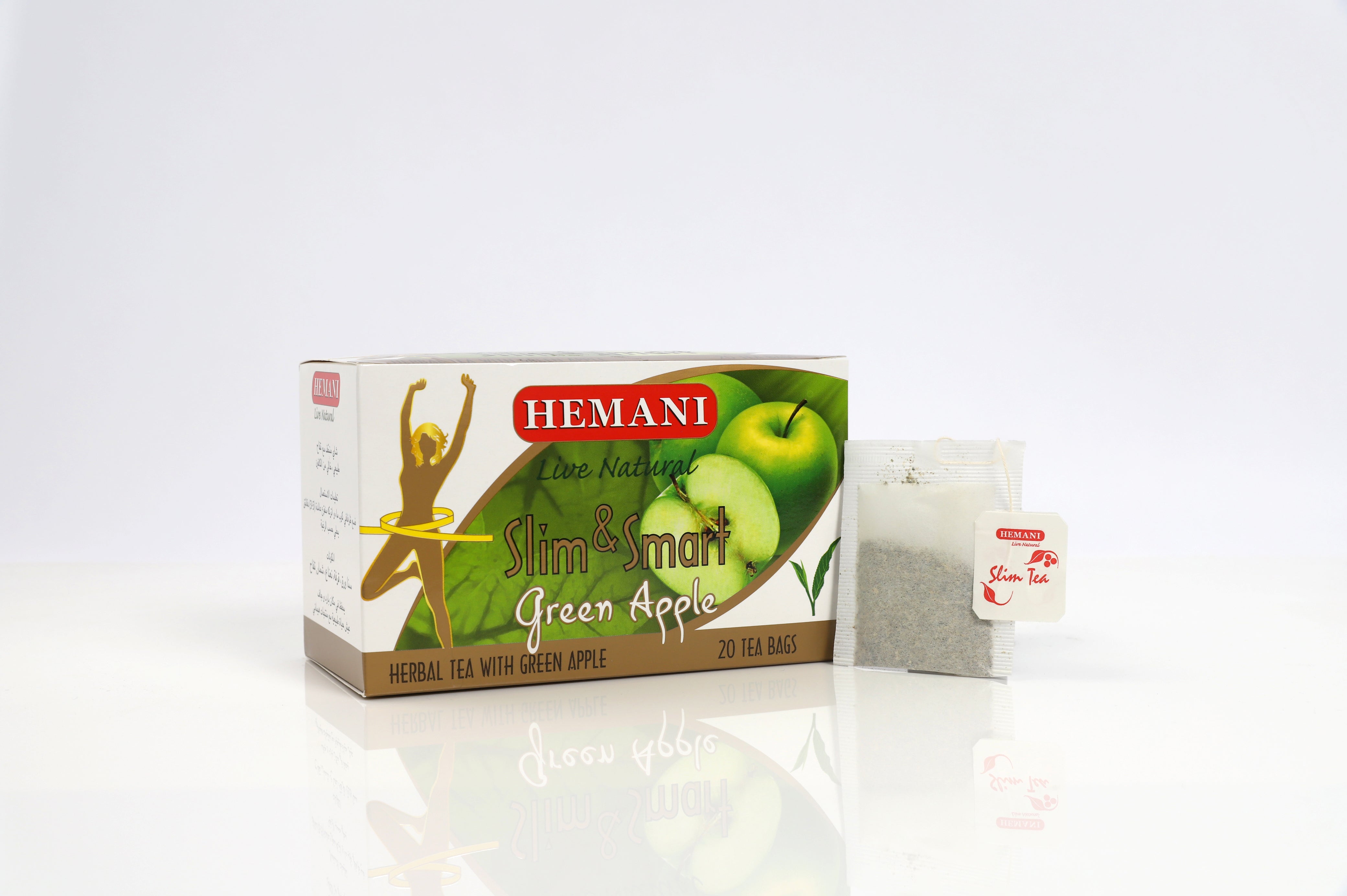 Slim & Smart Herbal Slim Tea with Green Apple Flavor – 20 Tea Bags