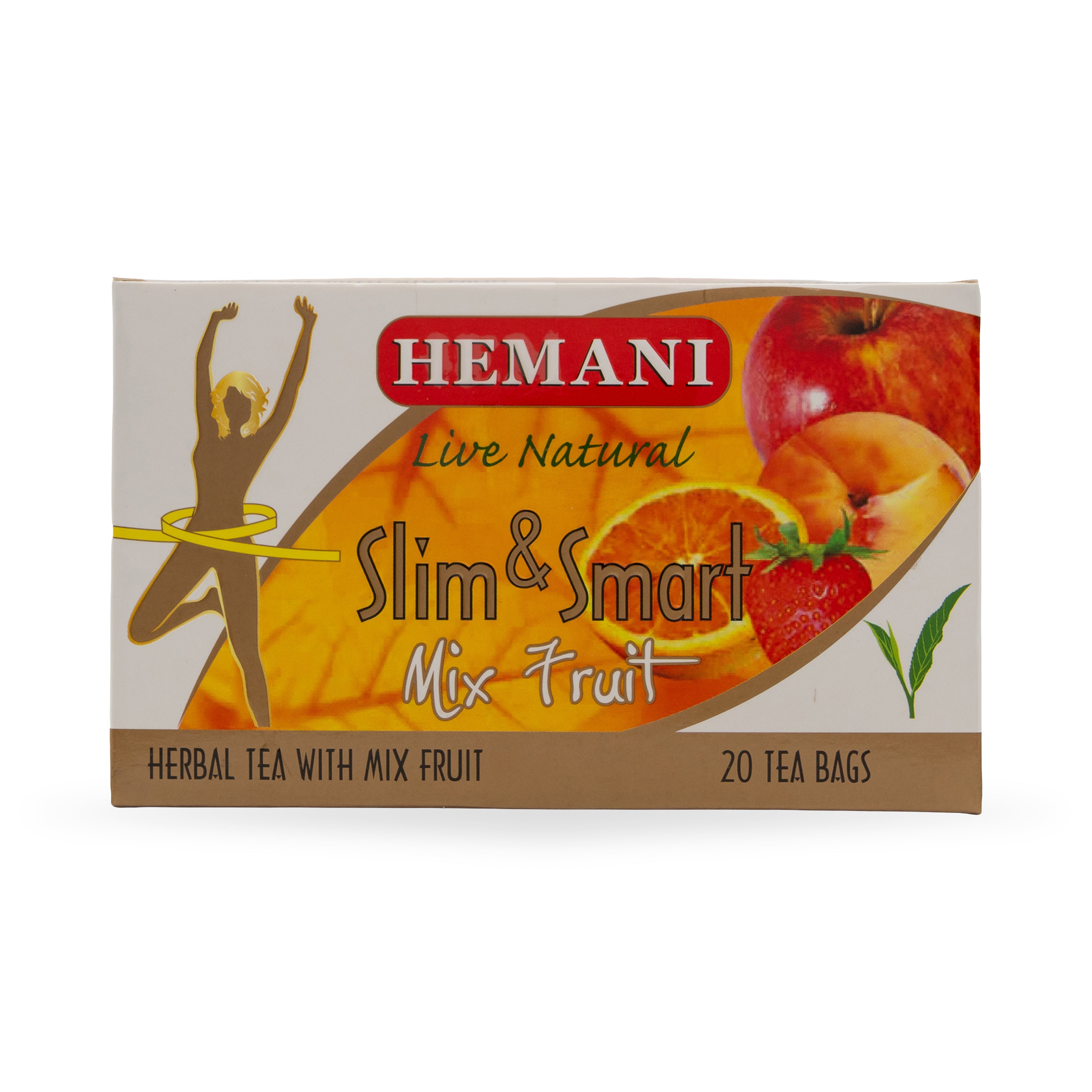 Slim & Smart Herbal Slim Tea with Mix Fruit Flavor – 20 Tea Bags