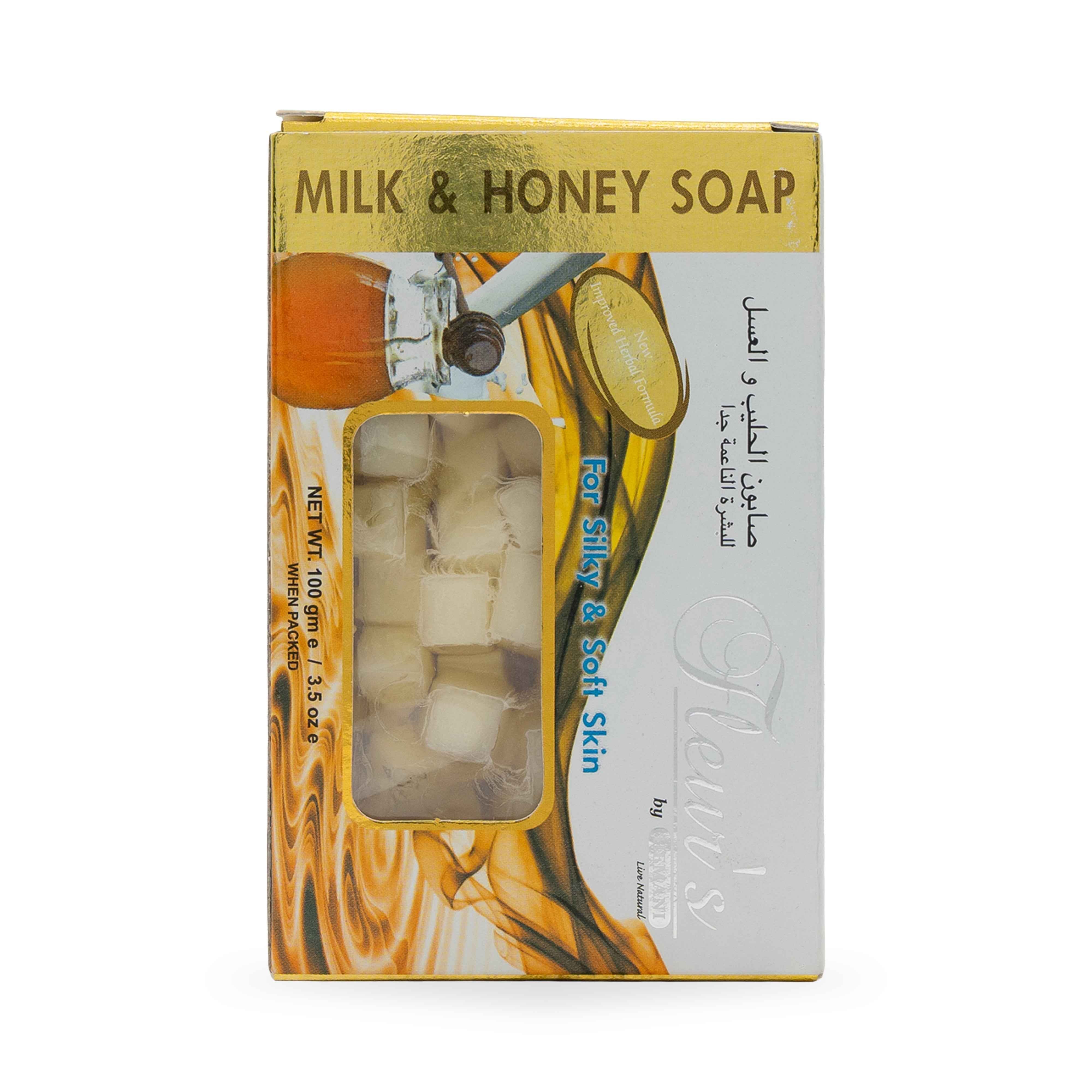 Fleurs Transparent Soap - Milk & Honey 100g