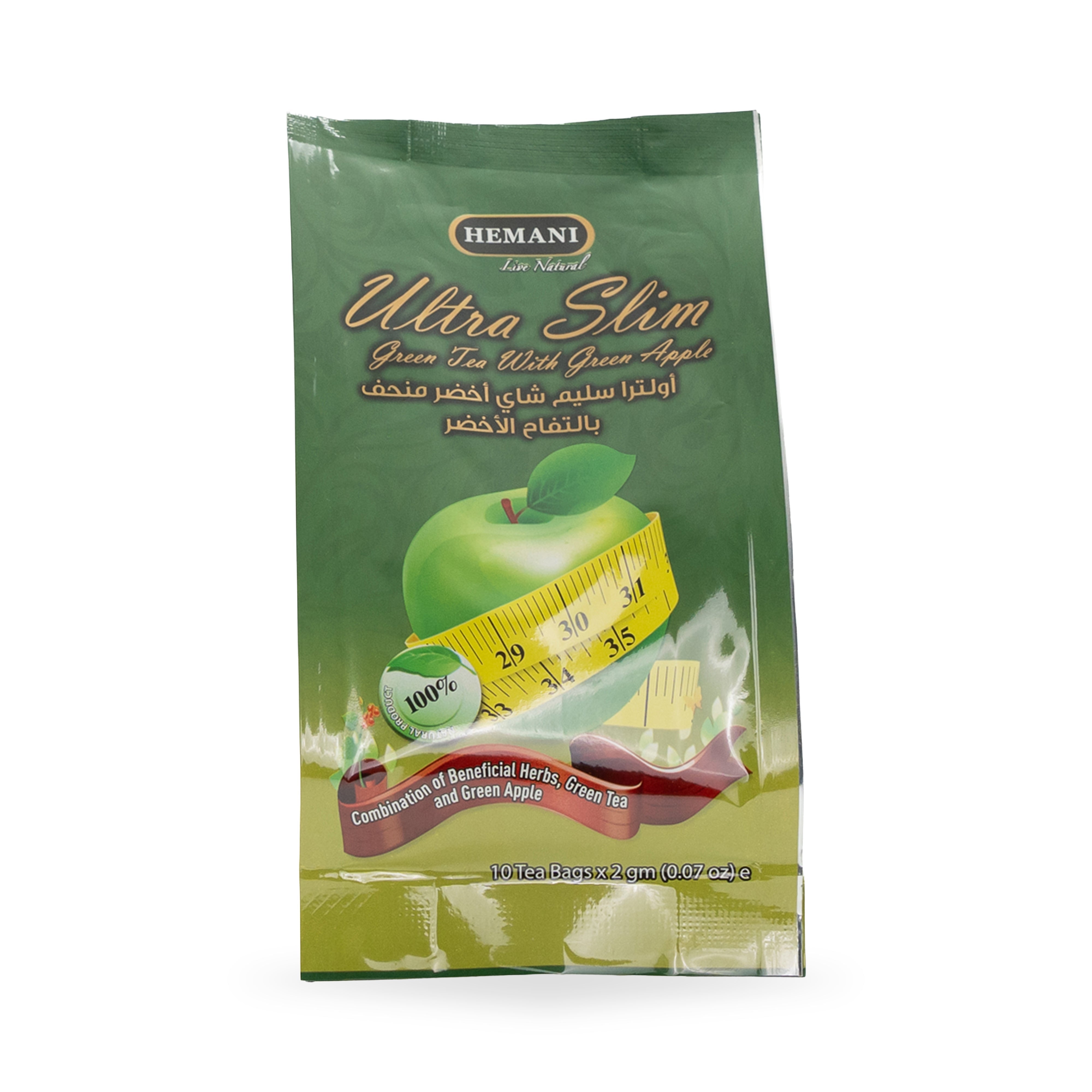 Ultra Slim Green Tea with Green Apple – 12 Pouches x 10 Tea Bags