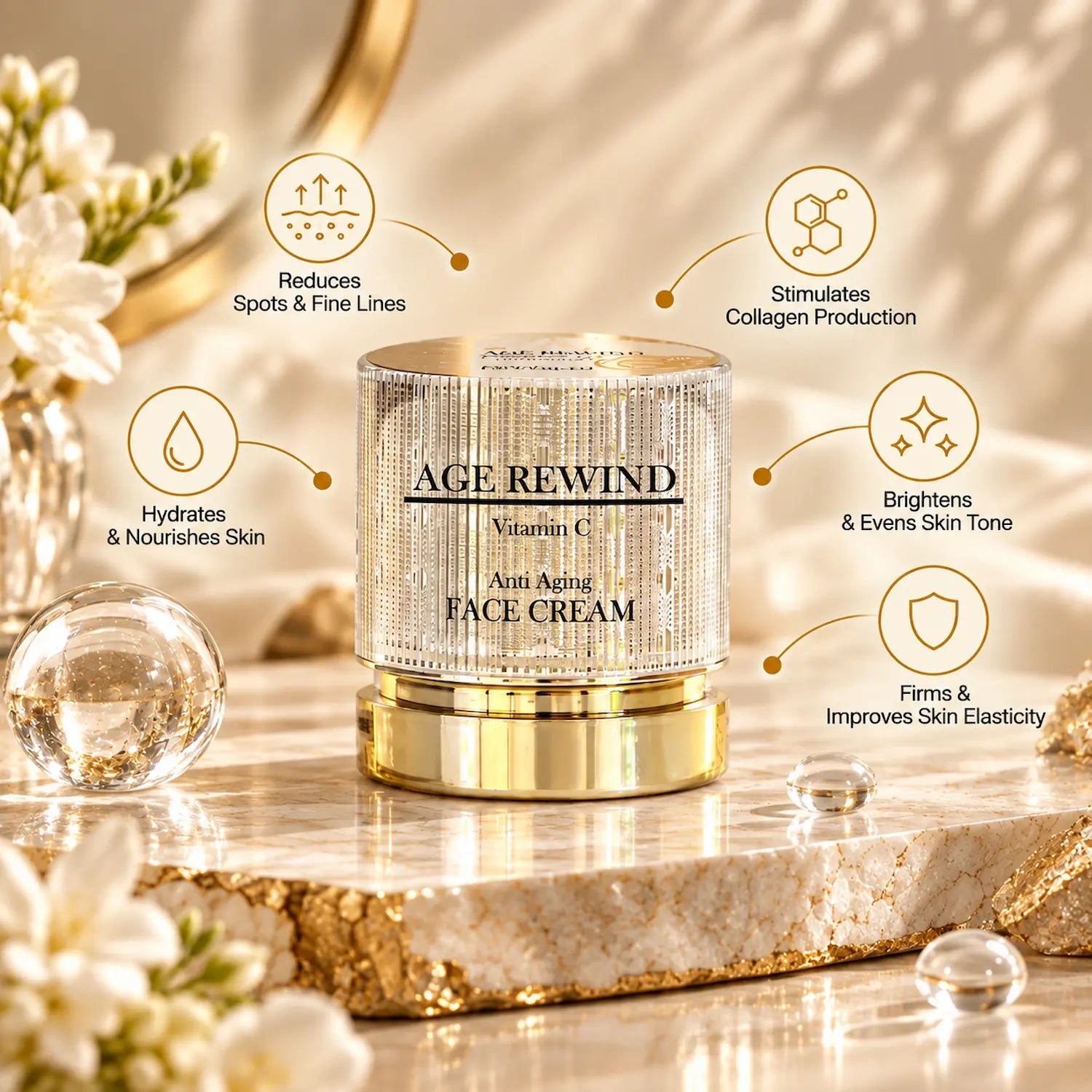 Age Rewind - Face Cream with Vitamin C | Aijaz Aslam