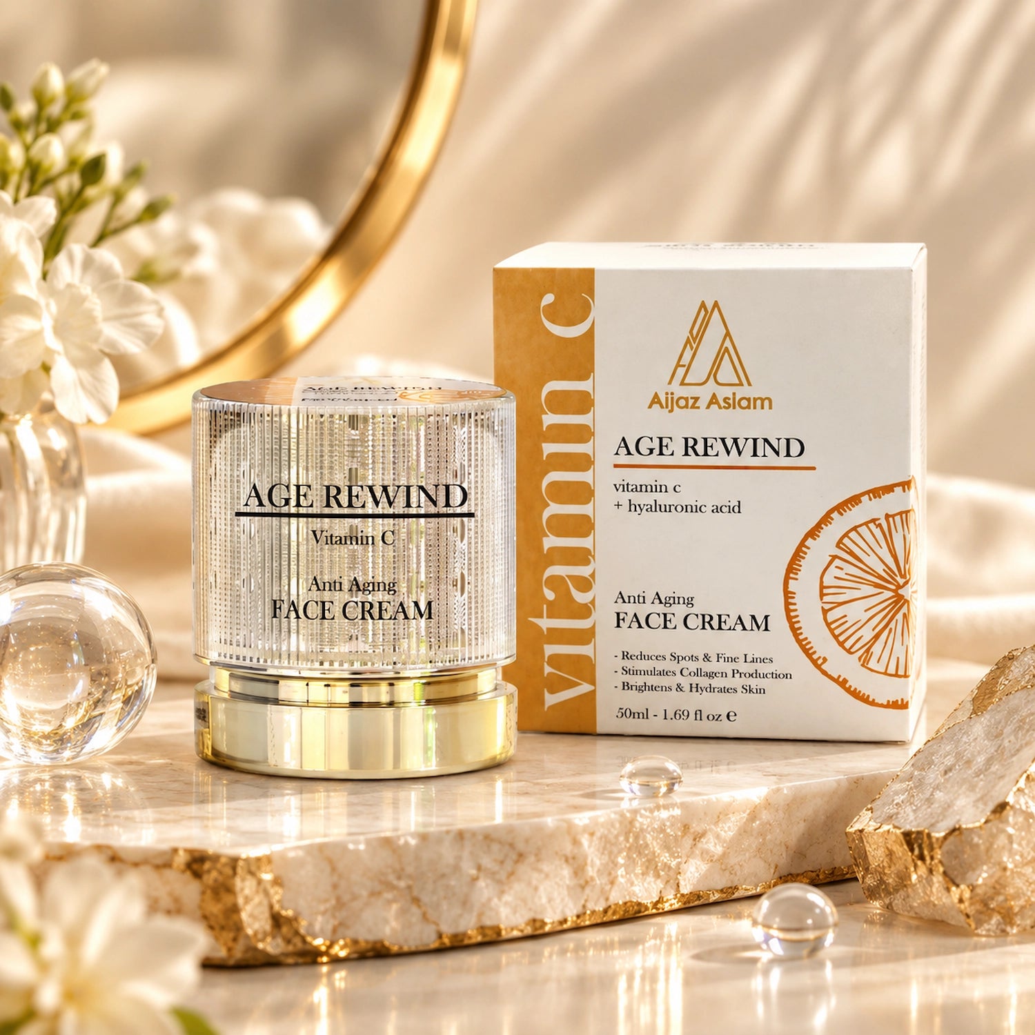 Age Rewind - Face Cream with Vitamin C | Aijaz Aslam