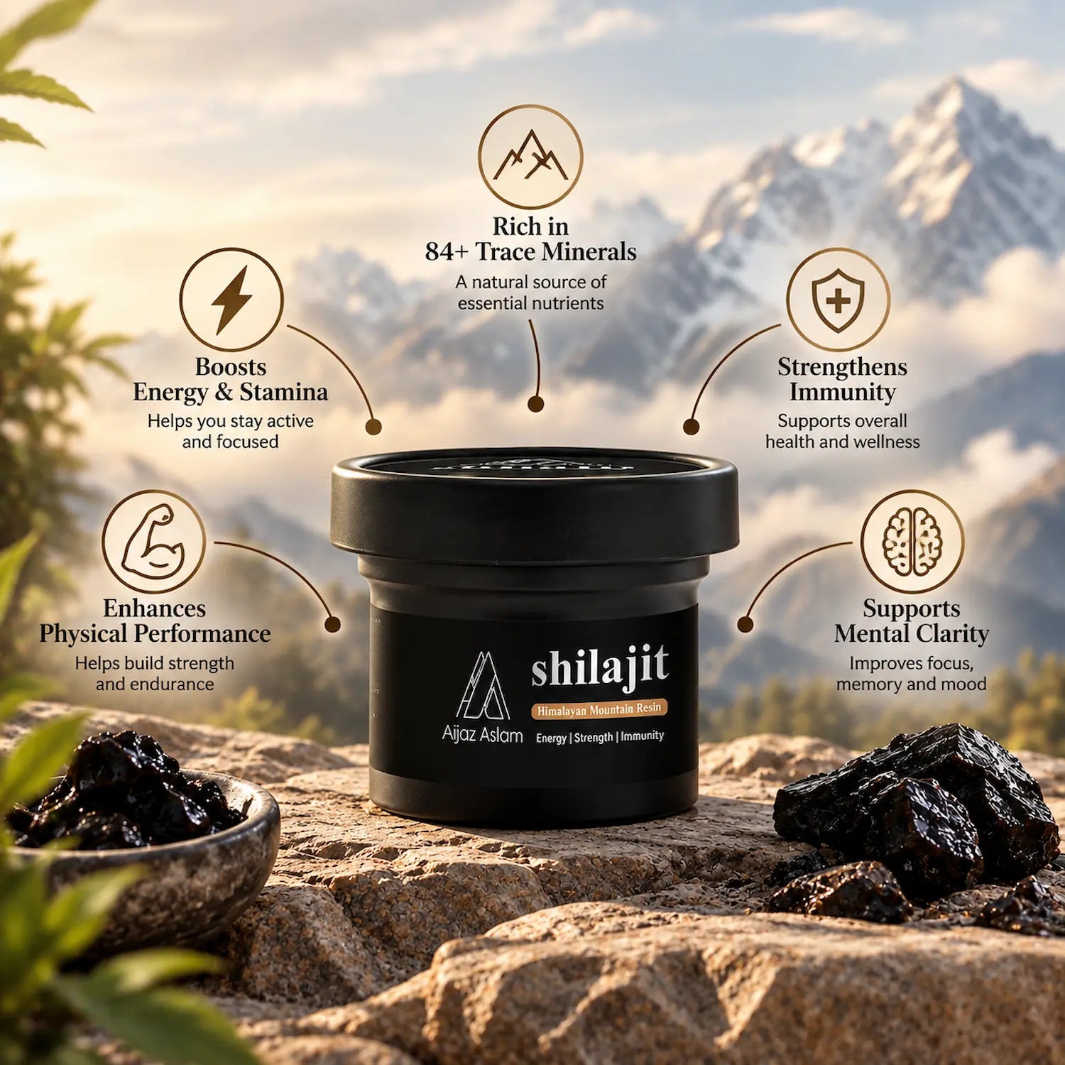 Pure Shilajit Himalayan Resin | Aijaz Aslam