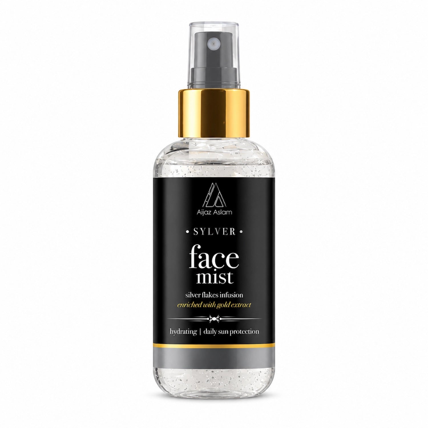 Sylver - Face Mist with Hyaluronic Acid, Silver Flakes & Gold | Aijaz Aslam