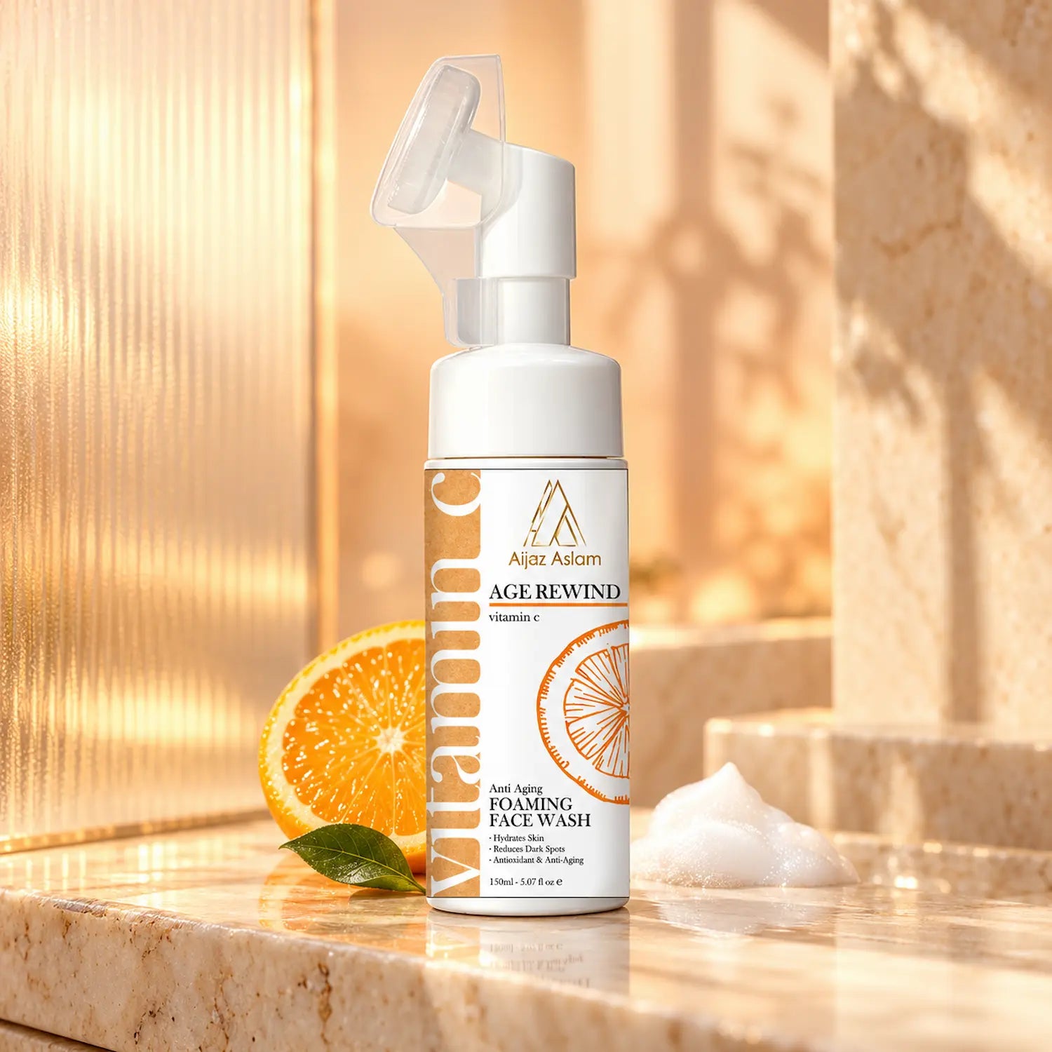 Age Rewind - Foaming Face Wash with Vitamin C | Aijaz Aslam 150ml