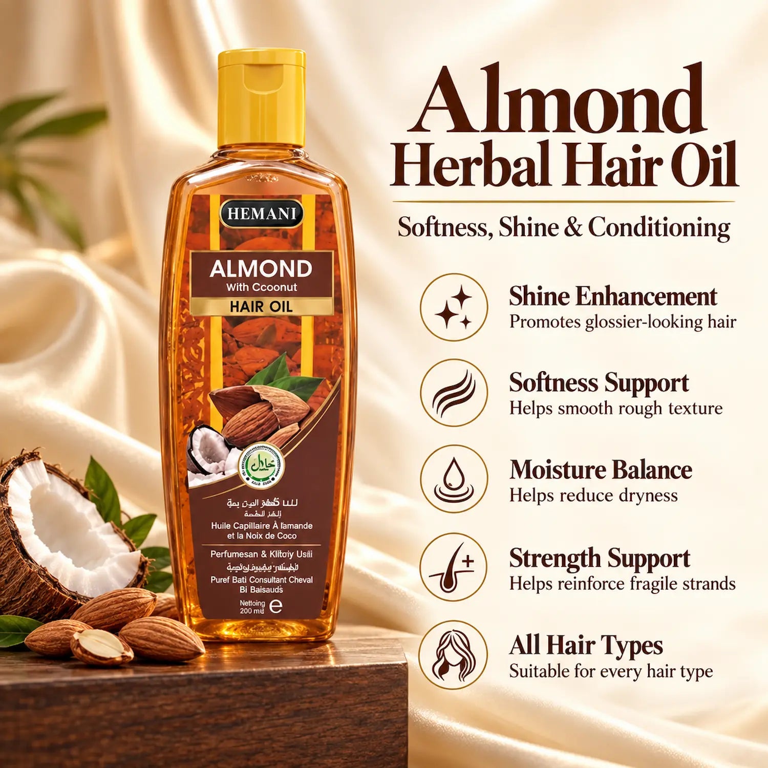 Almond Herbal Hair Oil 200ml
