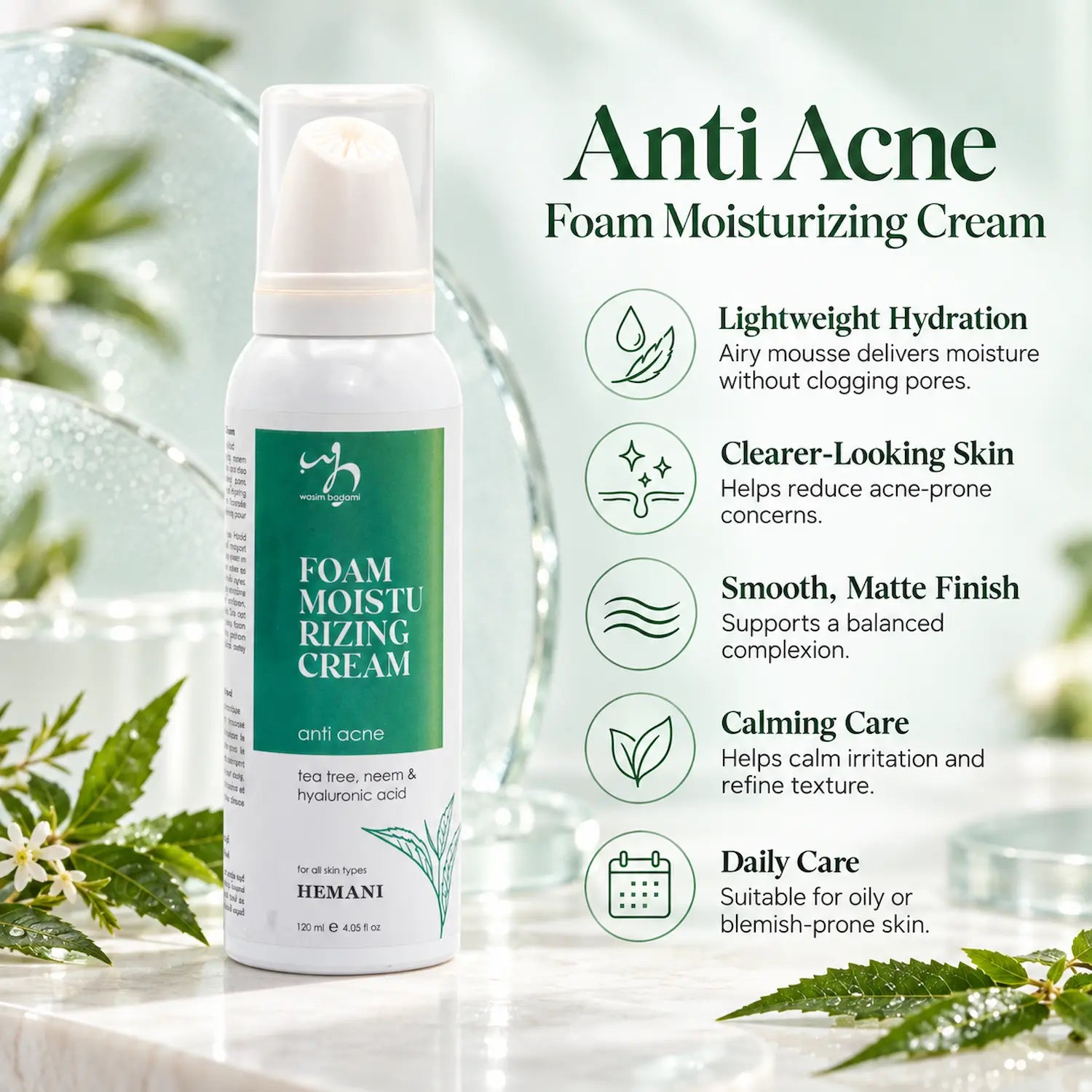 Anti Acne Foam Moisturizing Cream 120ml