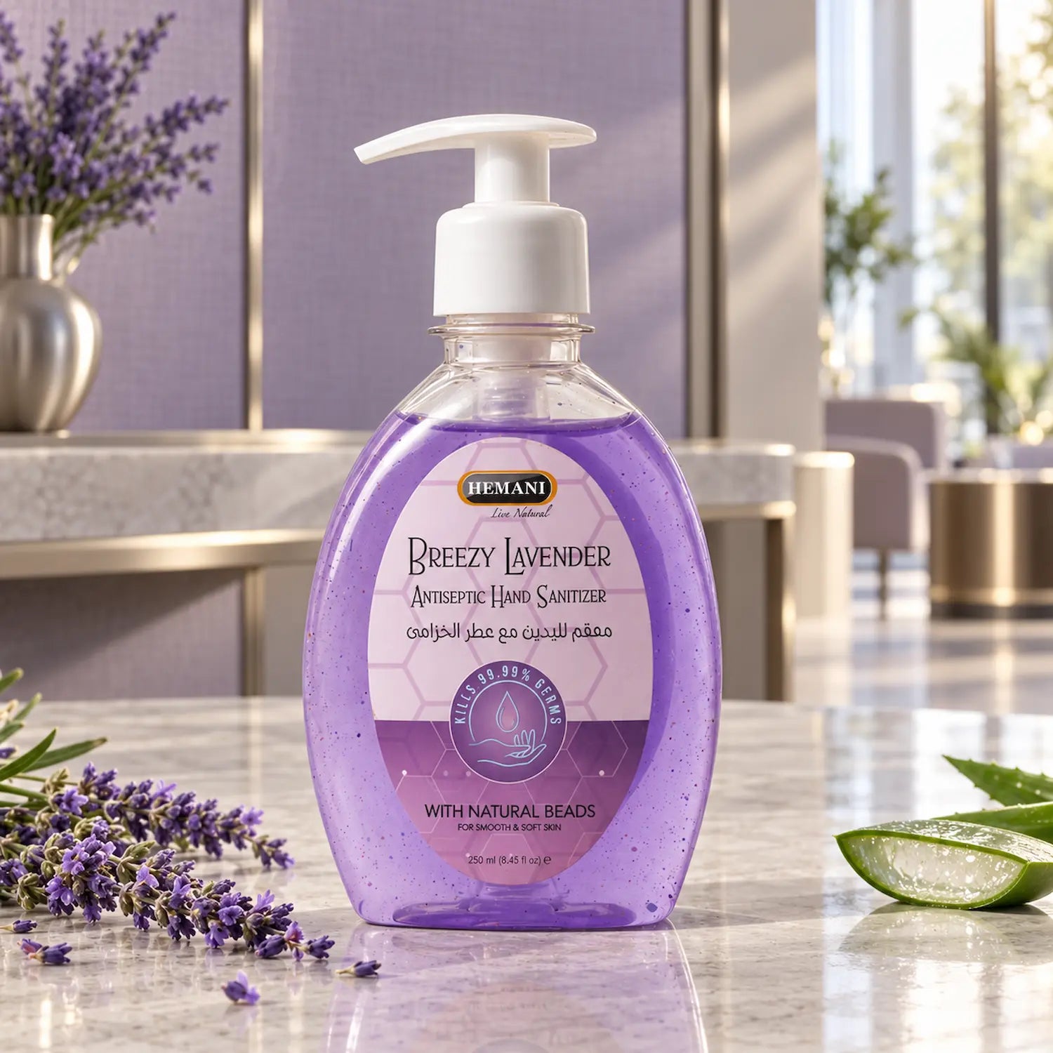 Antiseptic Hand Sanitizer 250ml - Breezy Lavender