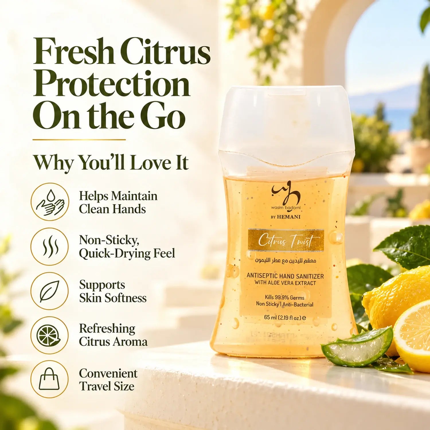 Antiseptic Hand Sanitizer 65ml - Citrus Twist