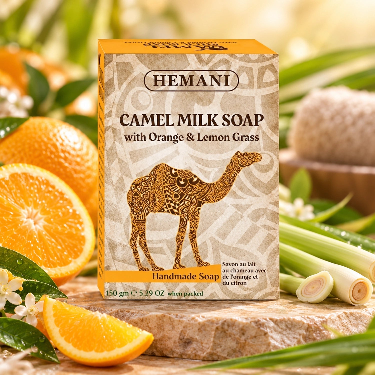 Camel Milk Soap - Orange & Lemongrass 150g