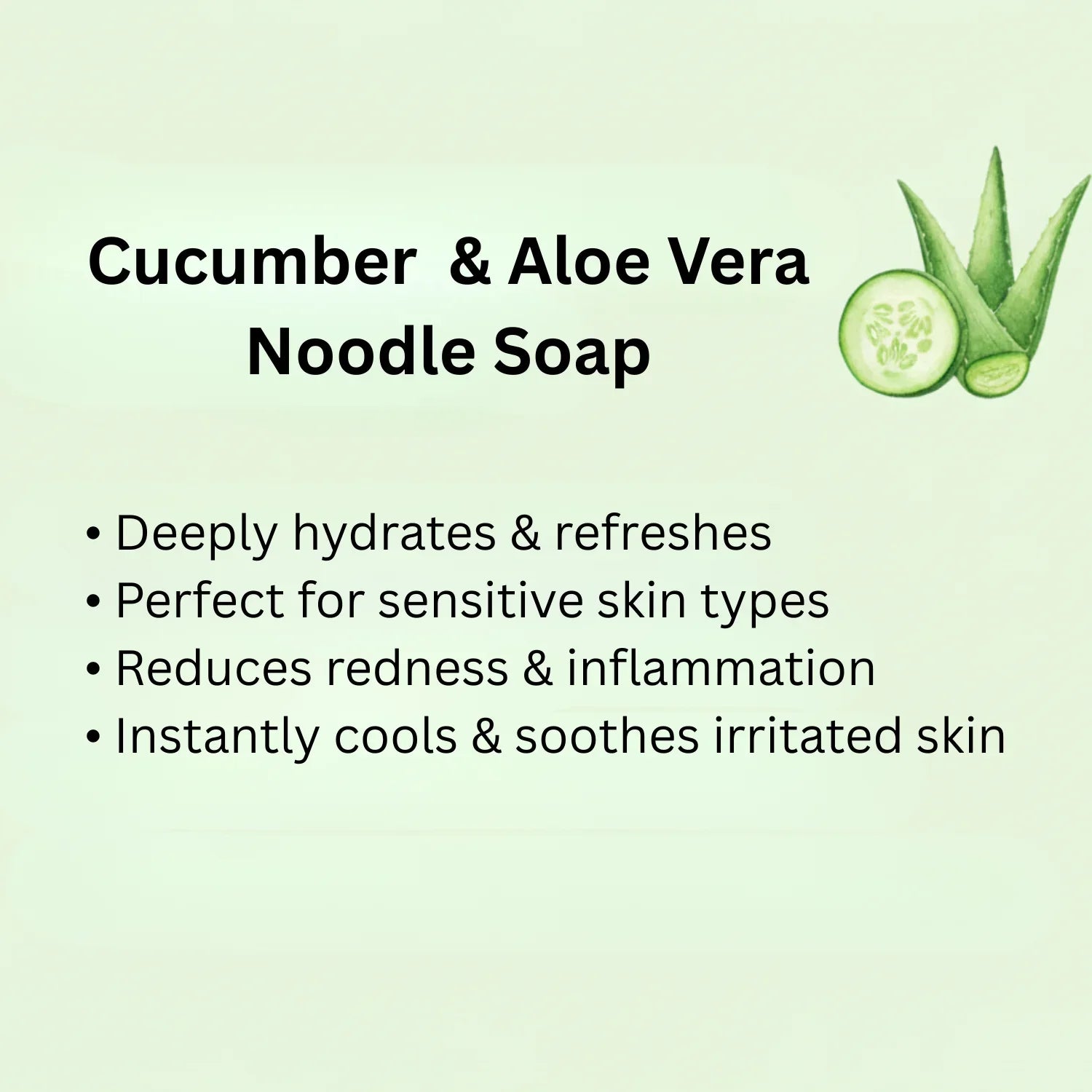 Cucumber & Aloe Vera Noodle Soap 100gm