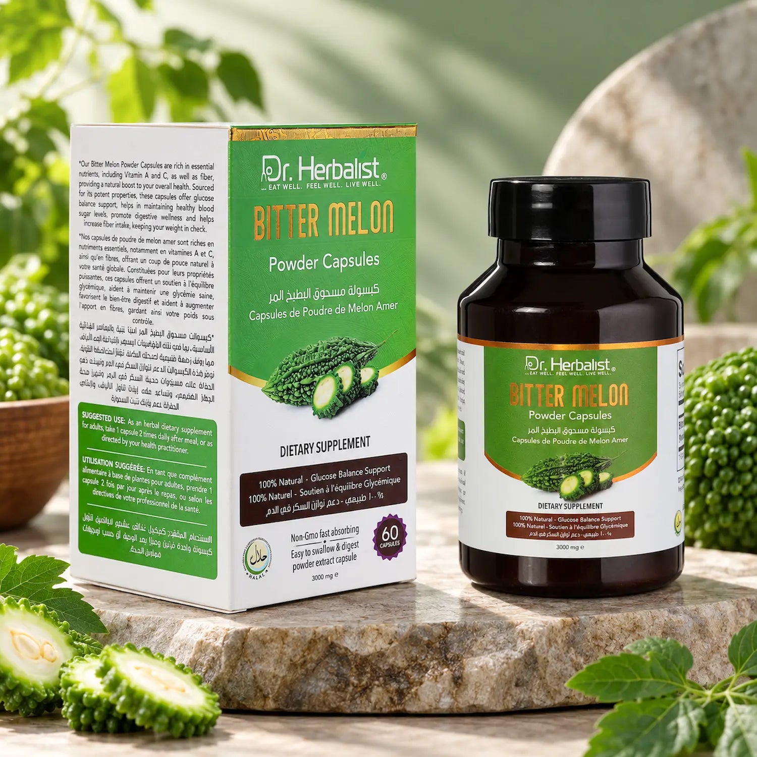 Dr. Herbalist Bitter Melon 400mg Dietary Supplement Capsule