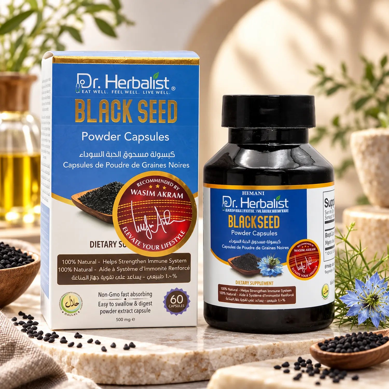 Dr. Herbalist Black Seed Powder Capsules 500mg