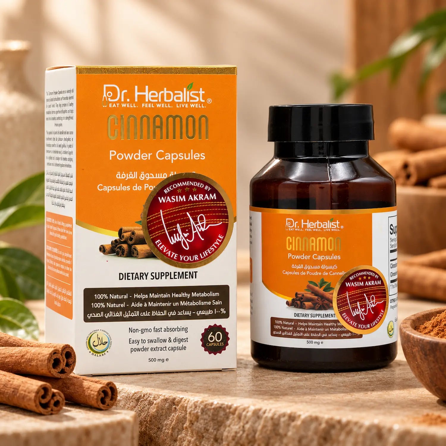 Dr. Herbalist Cinnamon Powder Capsules 350mg