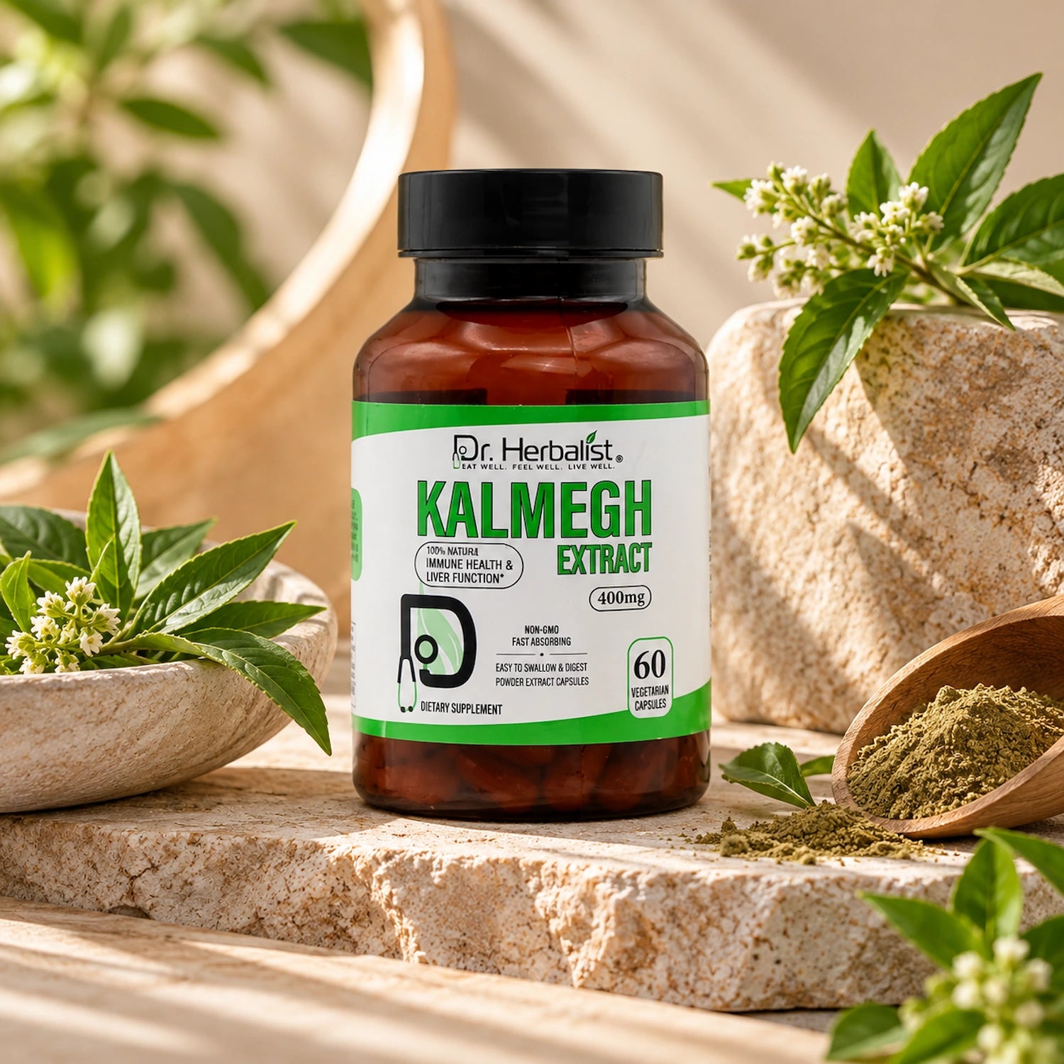 Dr. Herbalist Kalmegh 400mg Dietary Supplement Capsule