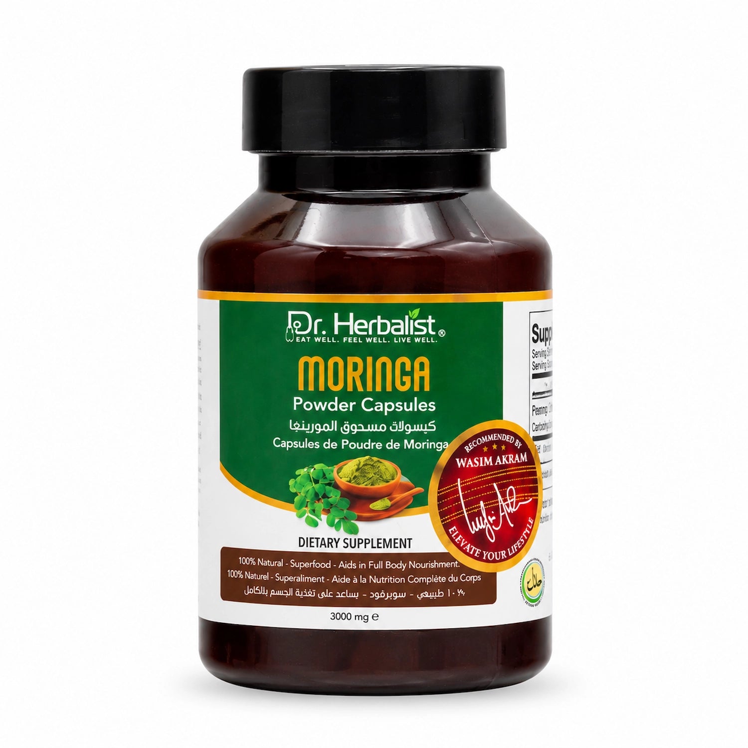 Dr. Herbalist Moringa Powder Capsules 3000mg