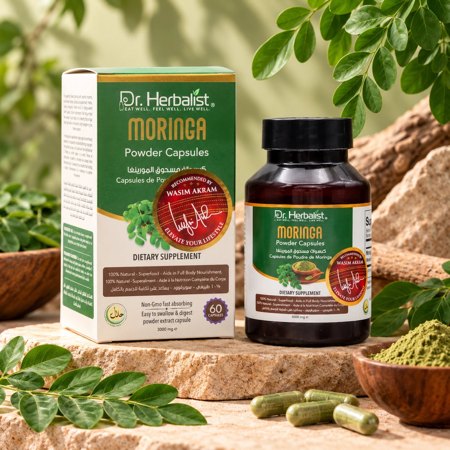 Dr. Herbalist Moringa Powder Capsules 3000mg