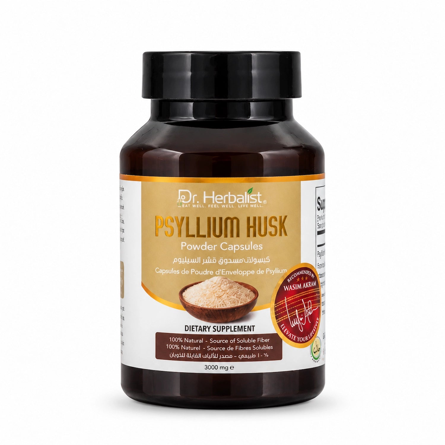 Dr. Herbalist Psyllium Husk Powder Capsules 3000mg