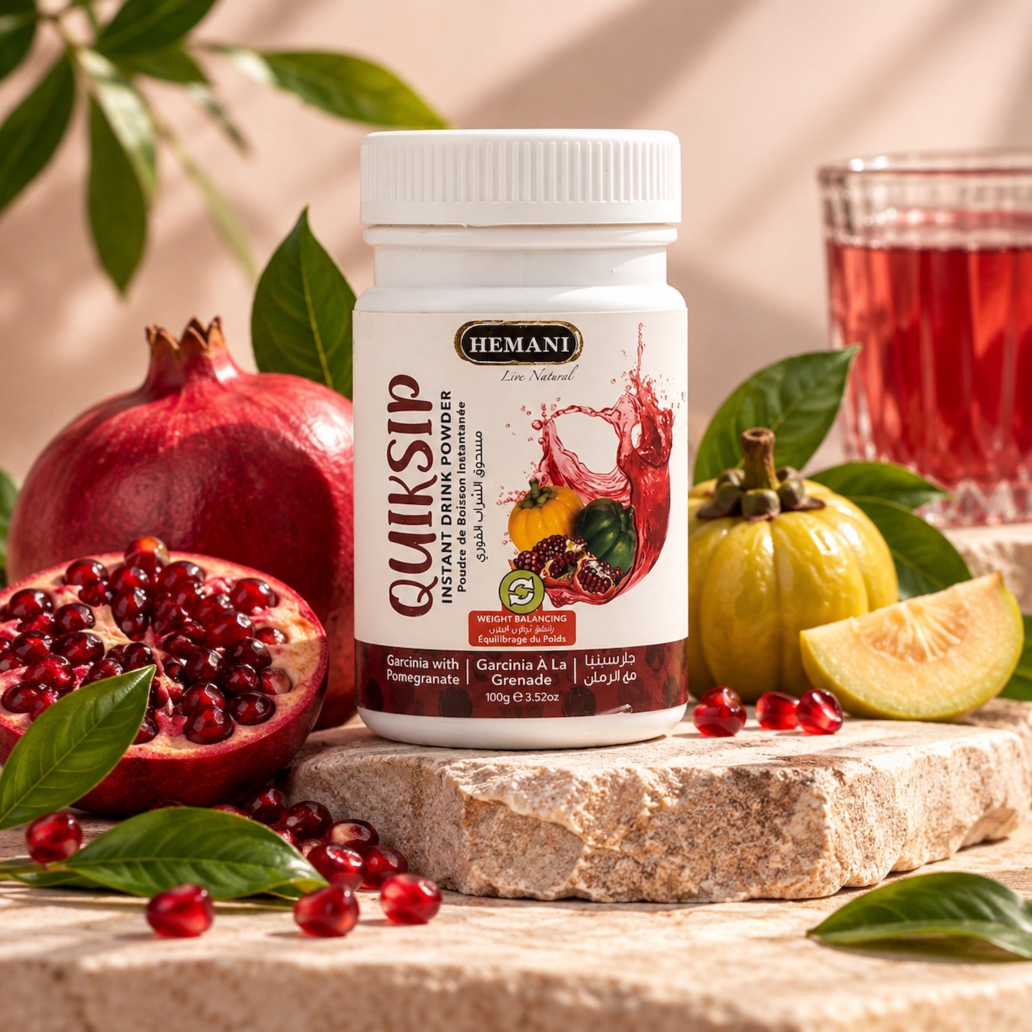 Dr. Herbalist Quiksip Instant Drink Powder 100gm – Garcina with Pomegranate