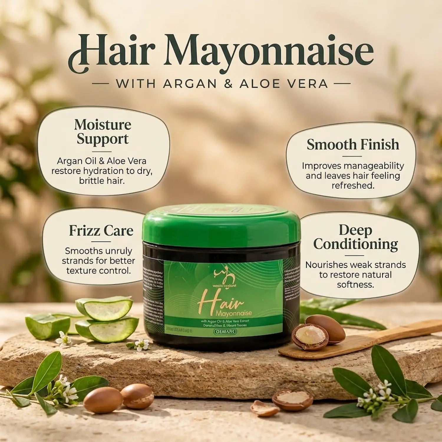 Hair Mayonnaise with Argan & Aloe Vera