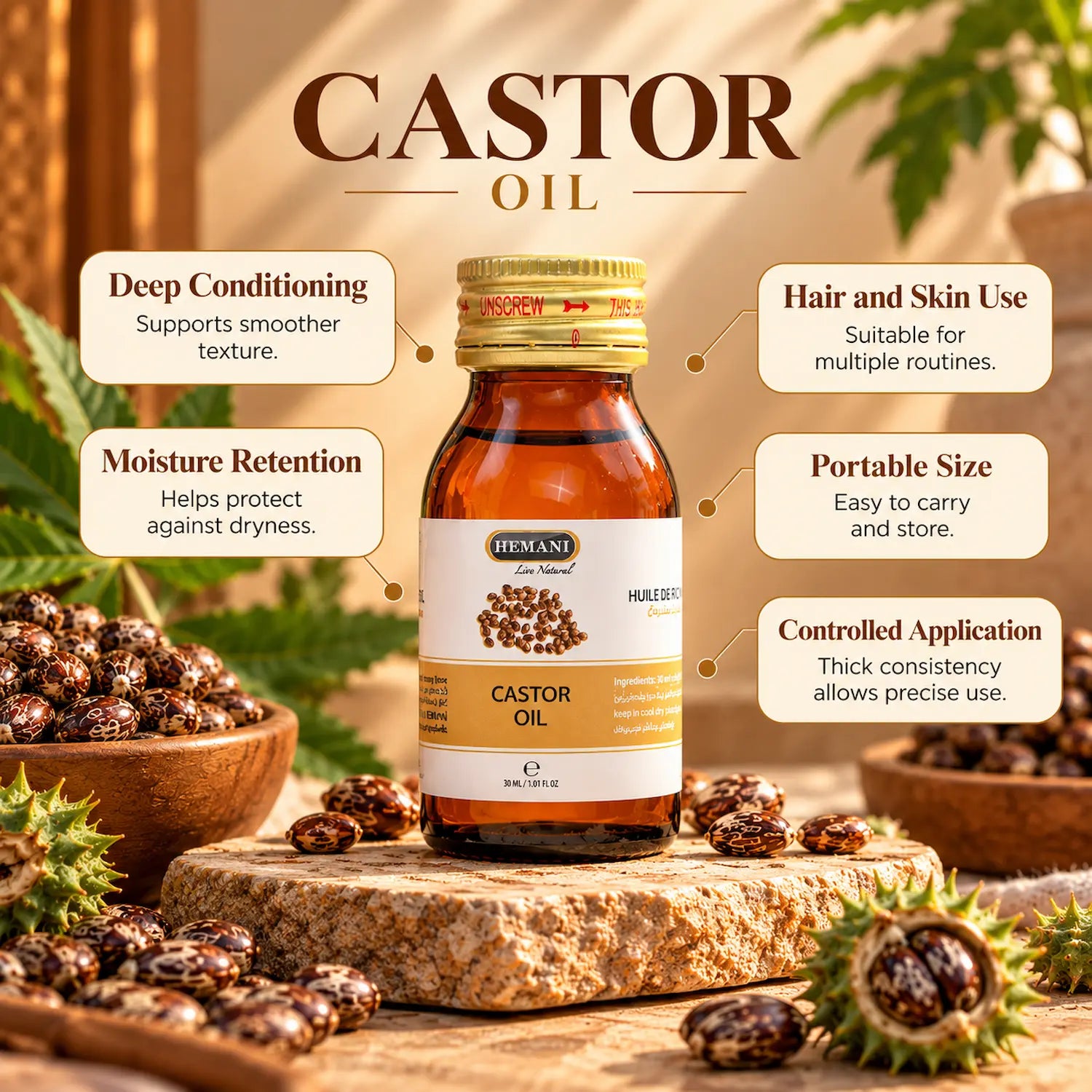 Herbal Oil 30ml - Castor