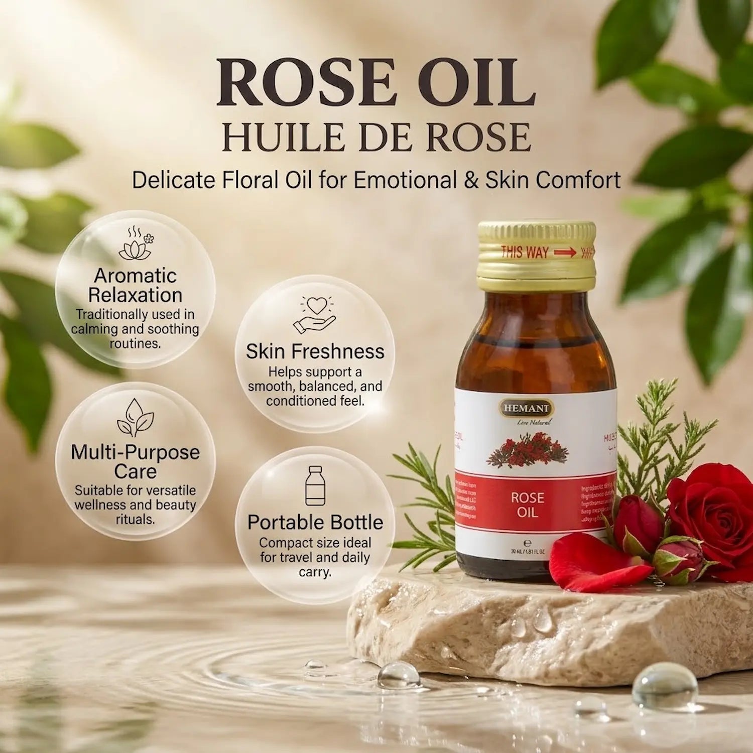 Herbal Oil 30ml - Rose