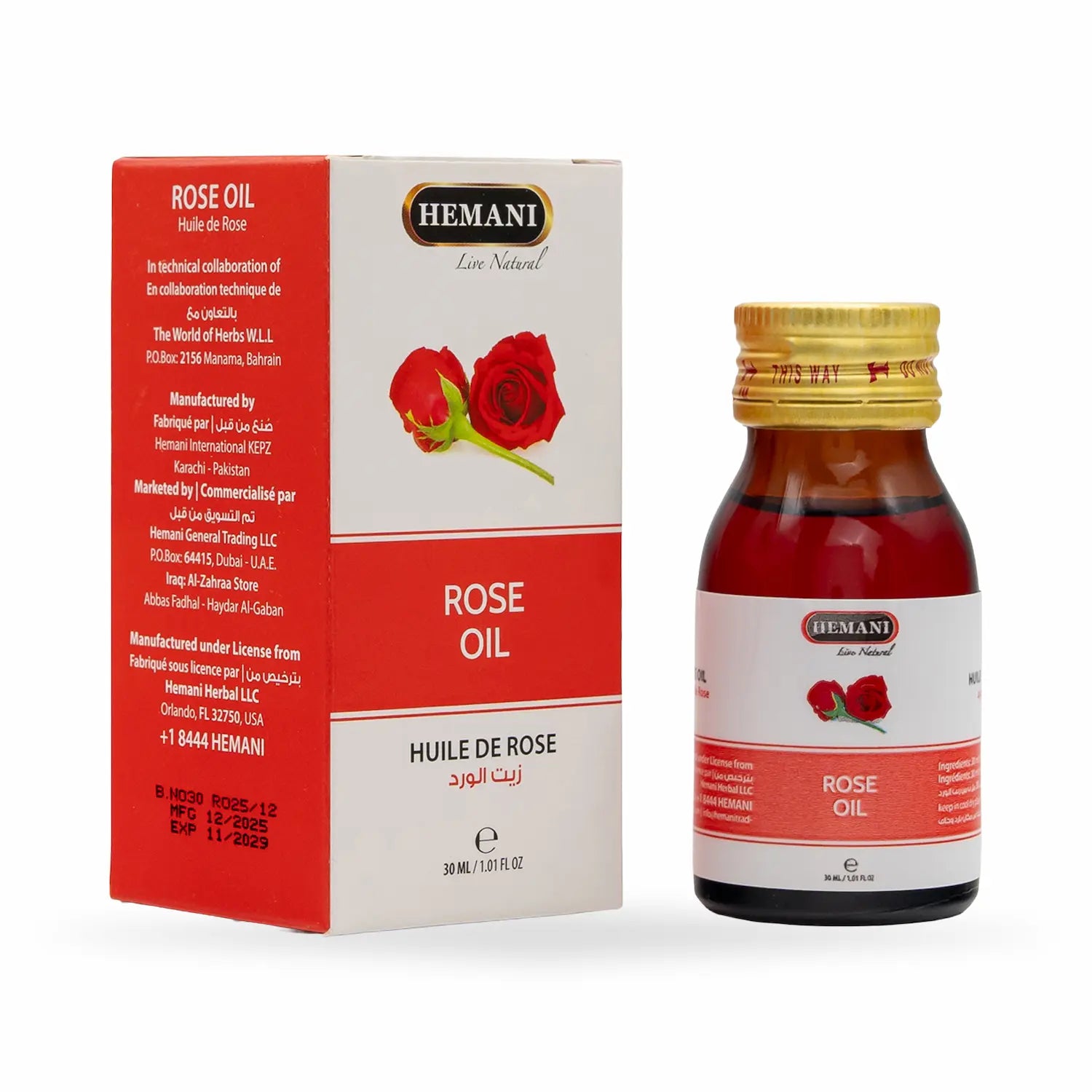 Herbal Oil 30ml - Rose