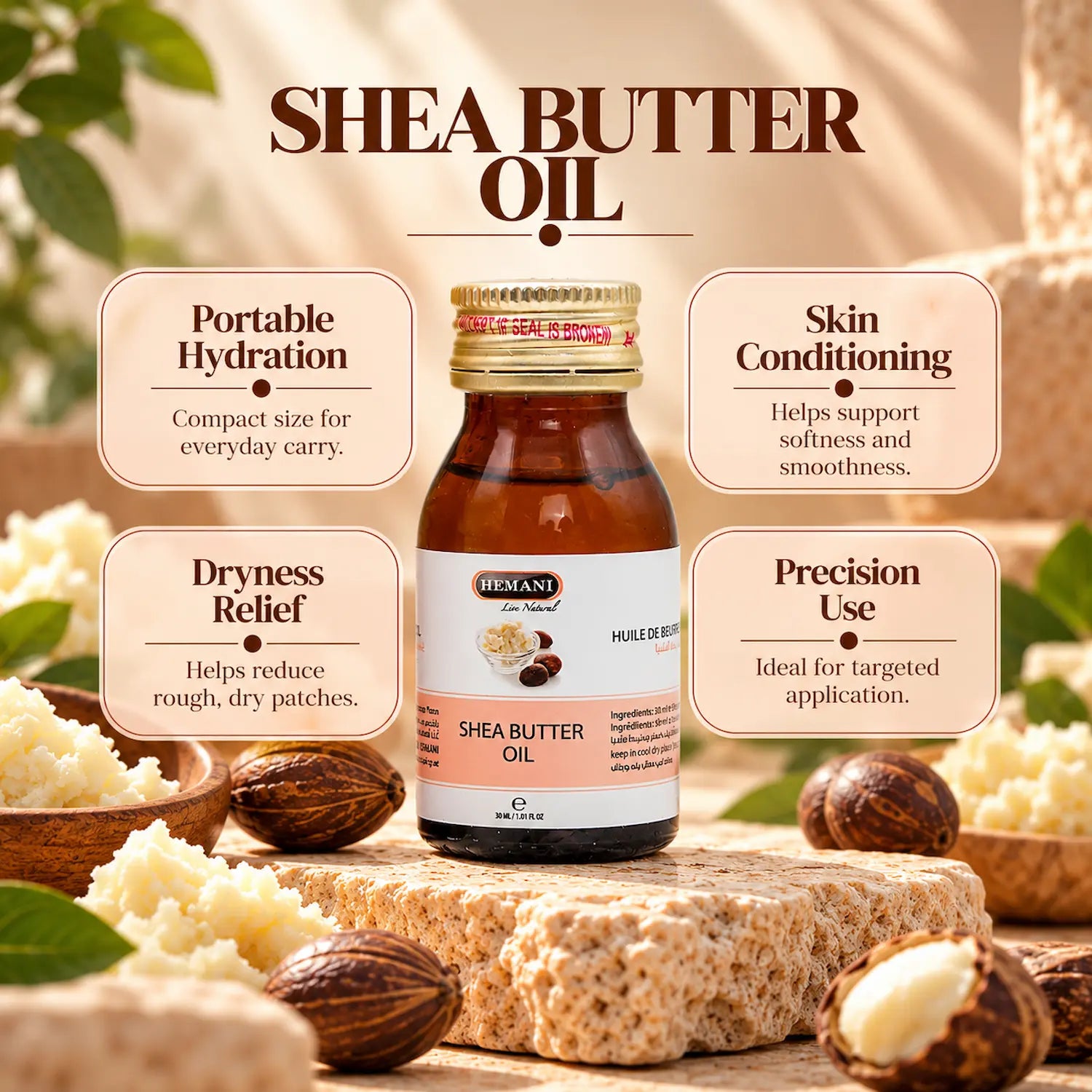 Herbal Oil 30ml - Shea Butter