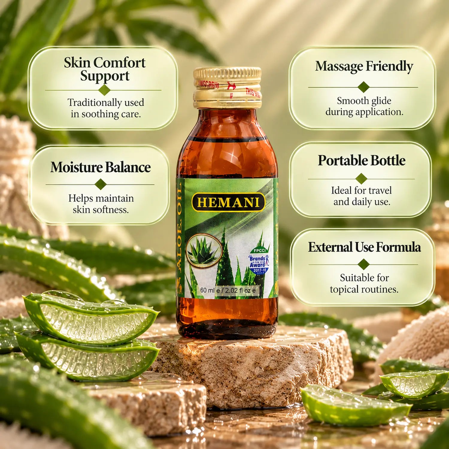 Herbal Oil 60ml - Aloe Vera