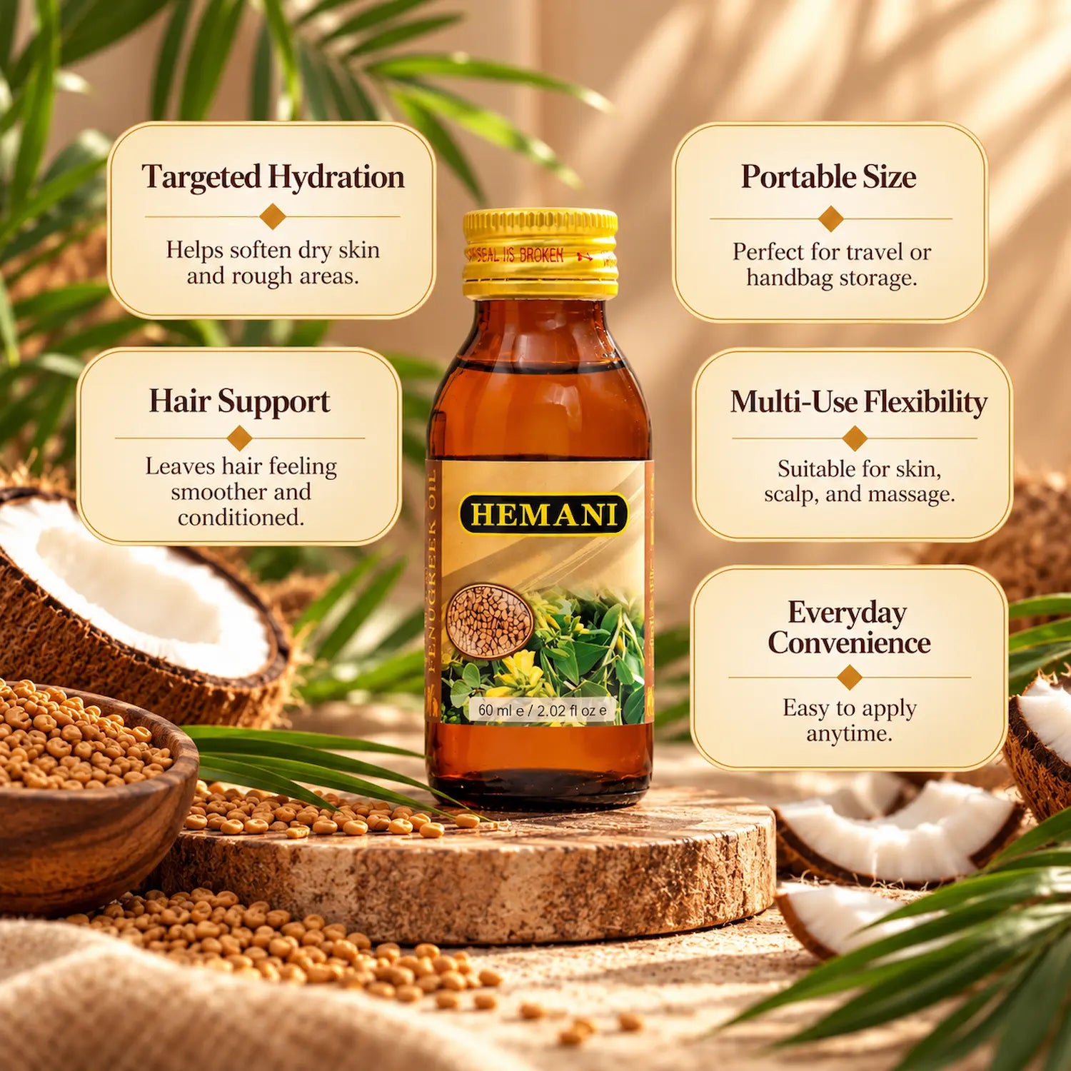 Herbal Oil 60ml - Fenugreek