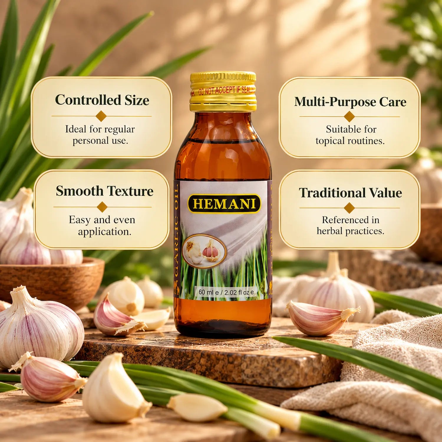 Herbal Oil 60ml - Garlic
