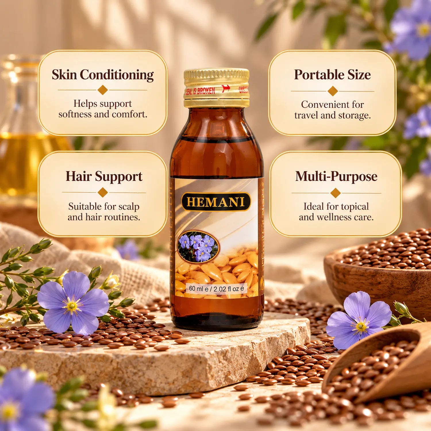 Herbal Oil 60ml - Linseed