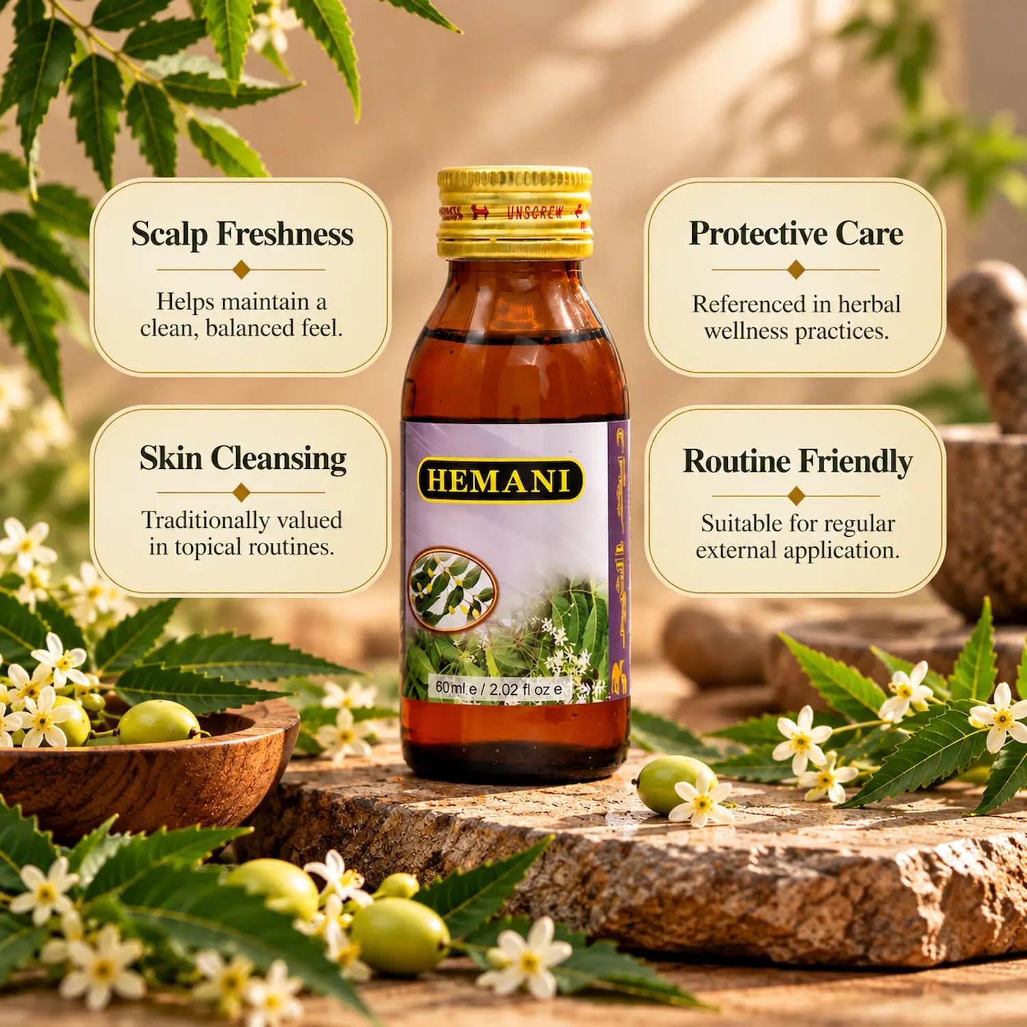 Herbal Oil 60ml - Neem