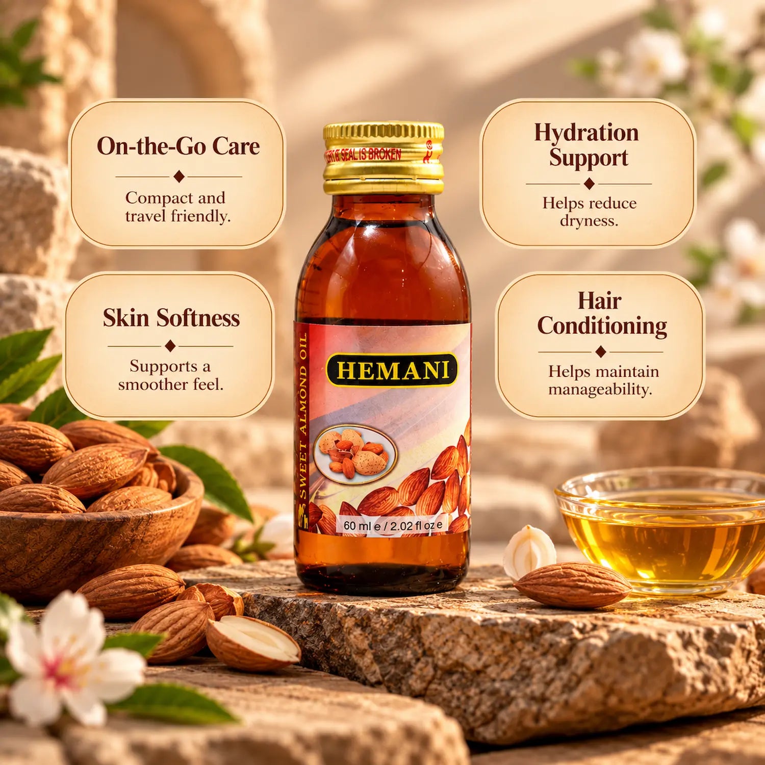 Herbal Oil 60ml - Sweet Almond