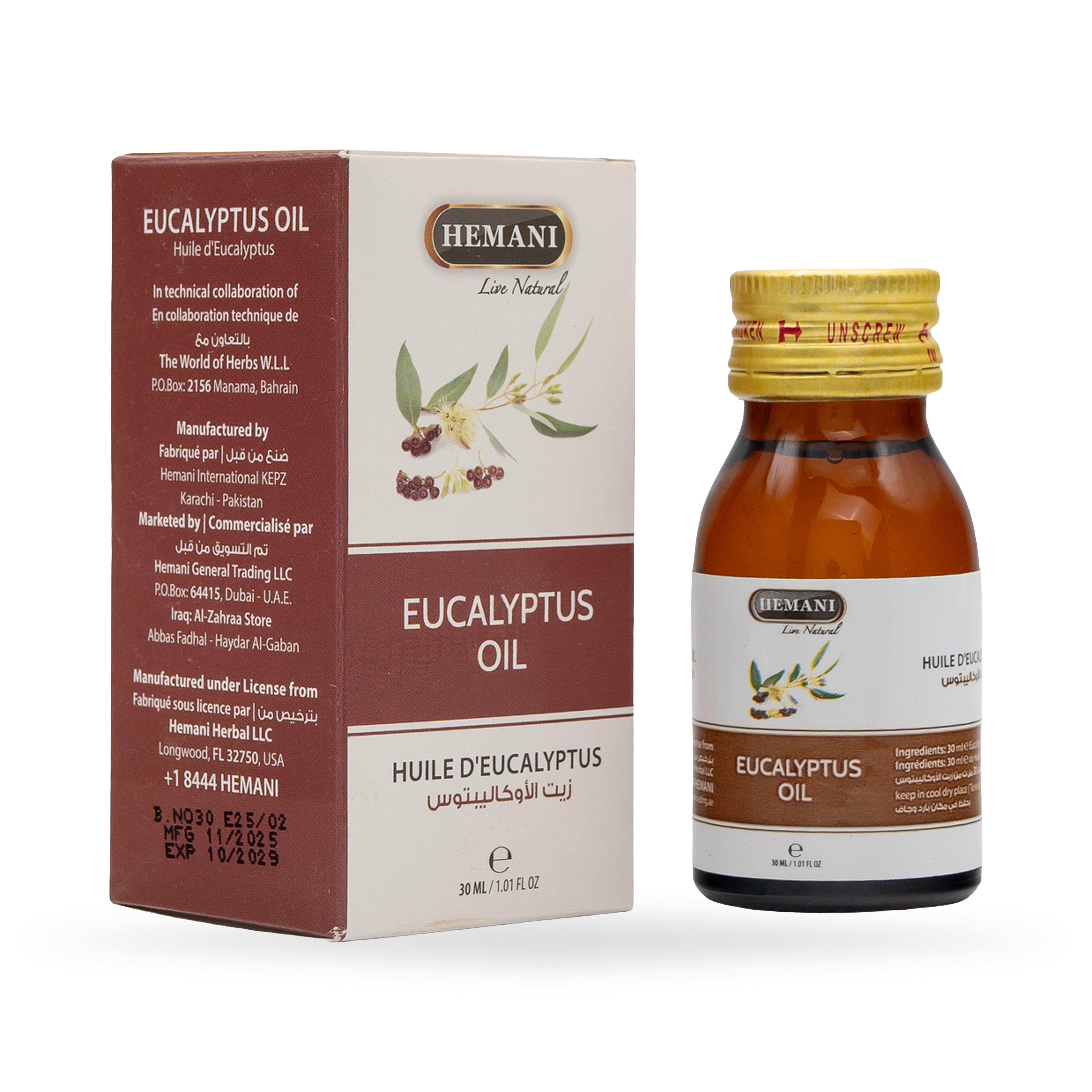 Herbal Oil 30ml - Eucalyptus