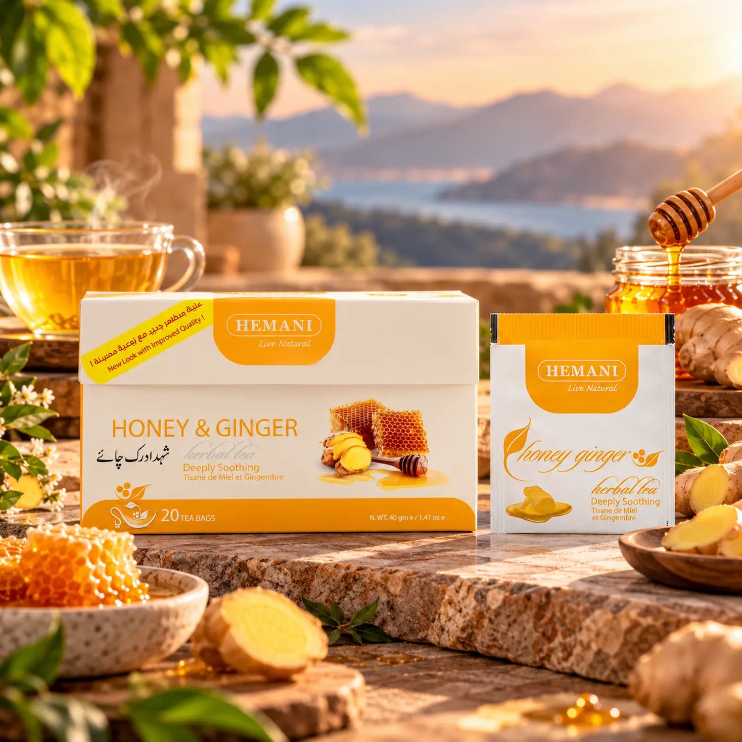 Honey & Ginger Herbal Tea - 20 Tea Bags