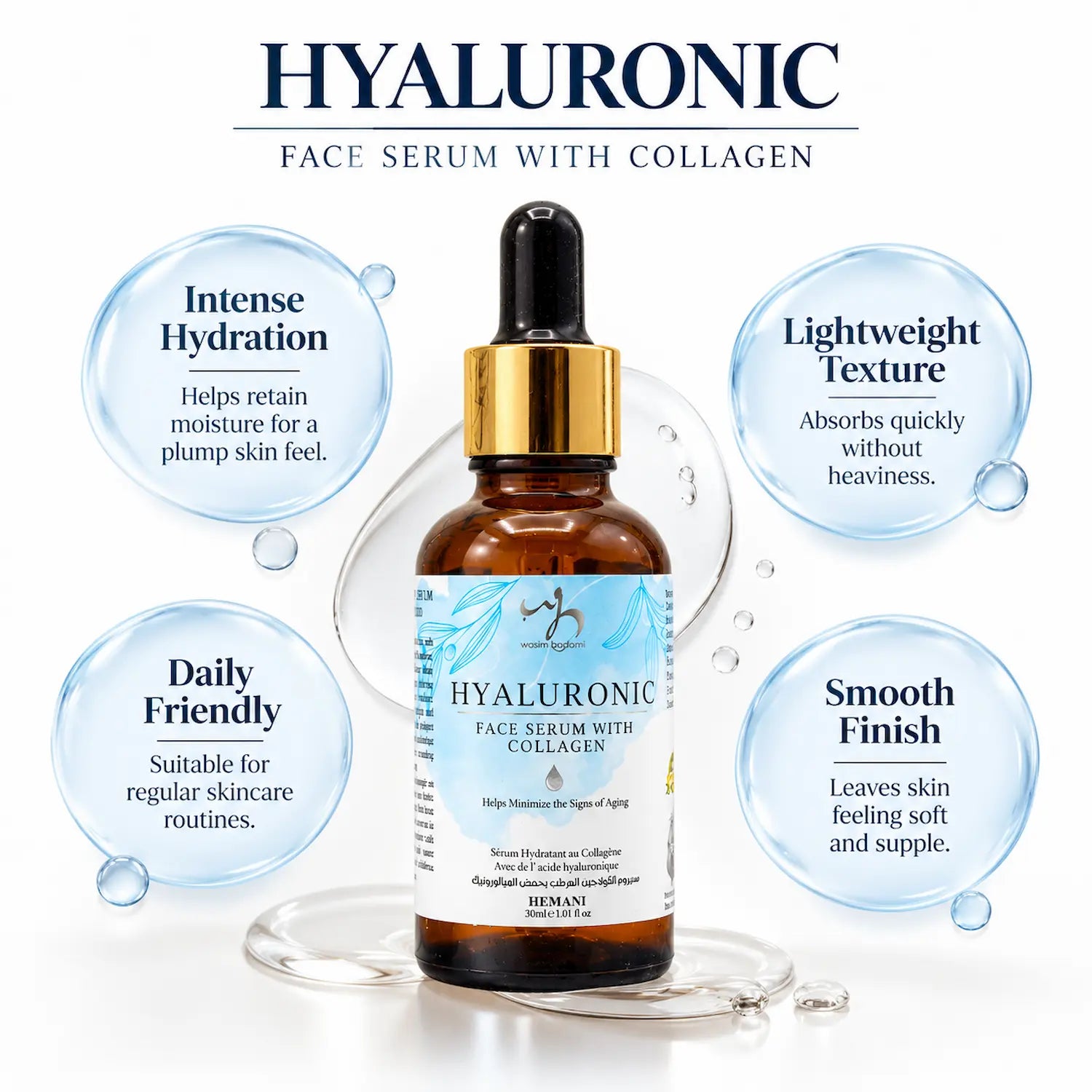 Hyaluronic Face Serum with Collagen 30ml