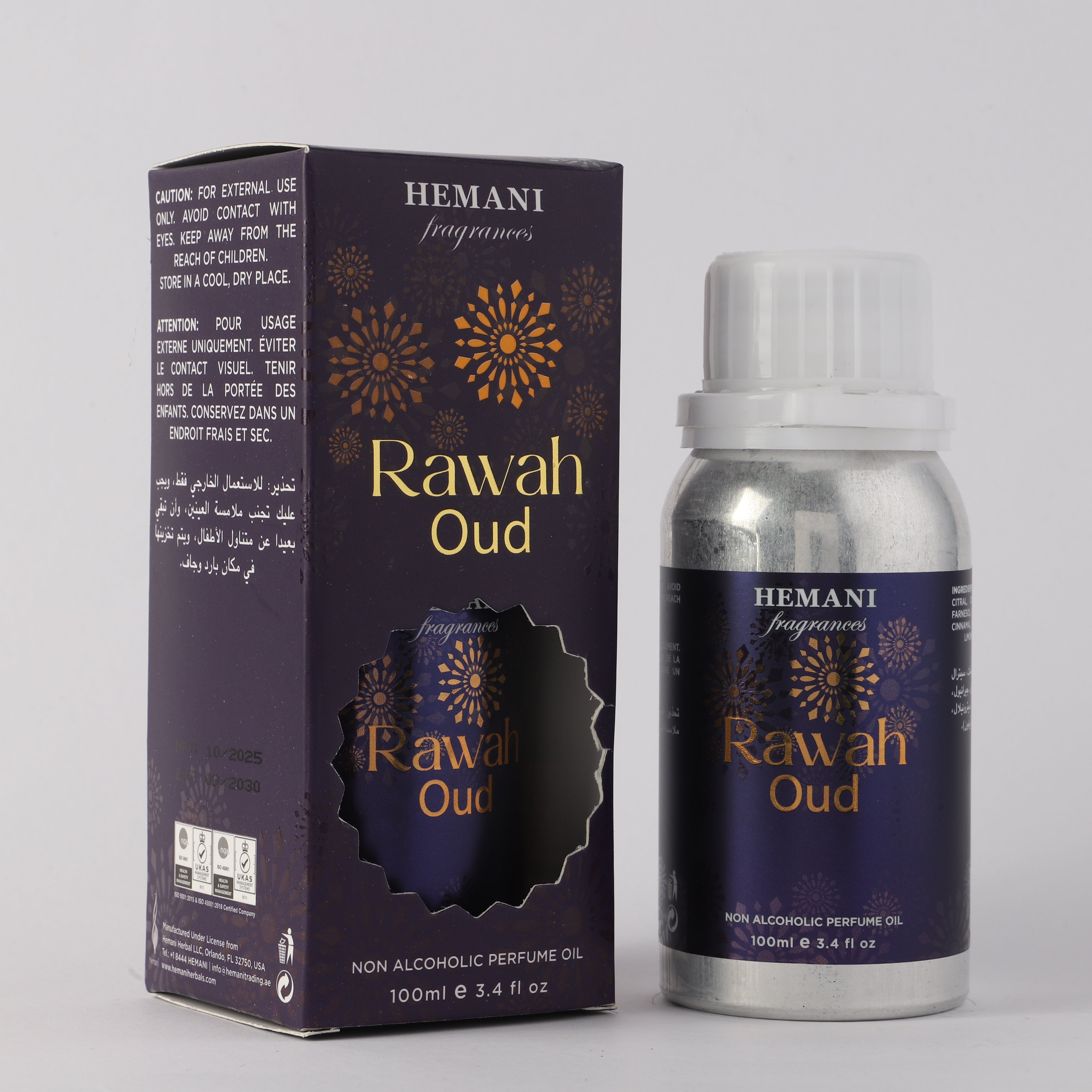 Rawah Oud Concentrated Perfume Oil – 100ml