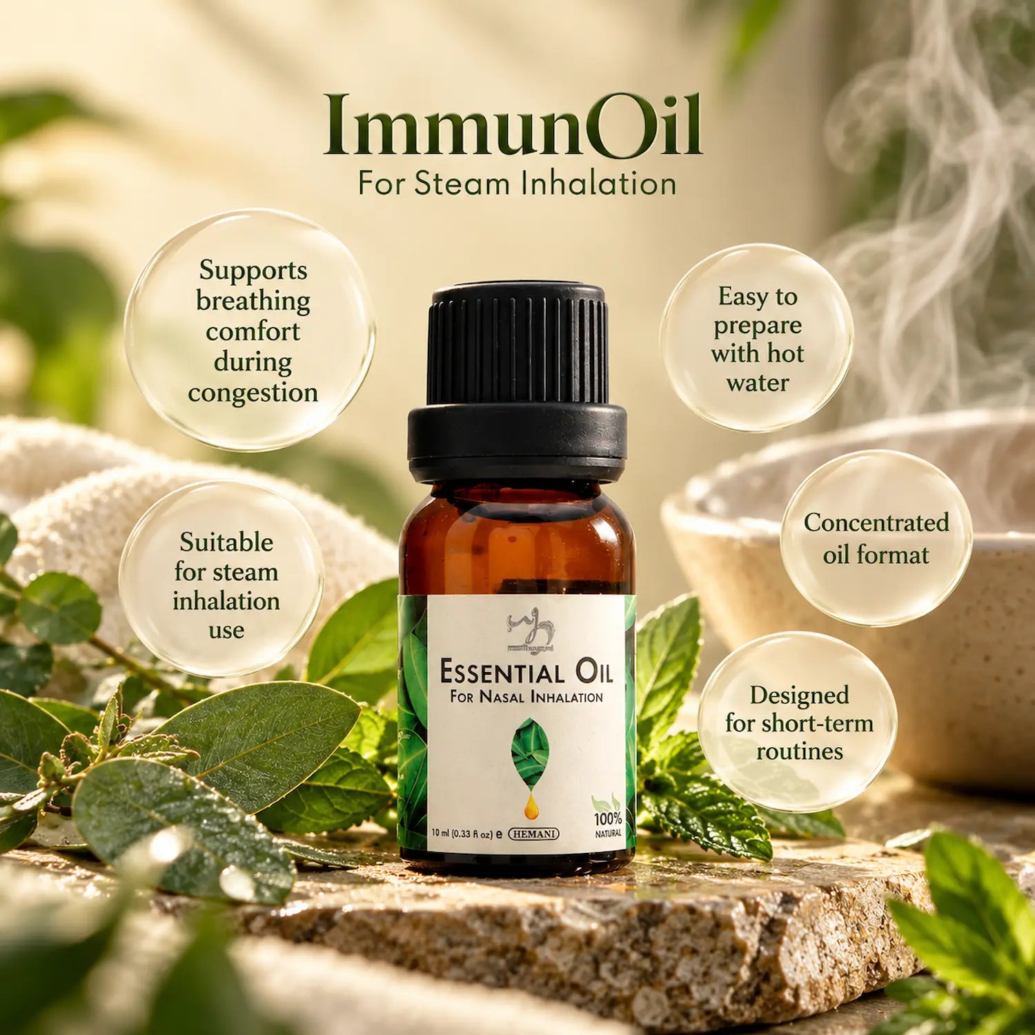 ImmunOil - Herbal Relief Oil for Nose & Chest Congestion 10ml