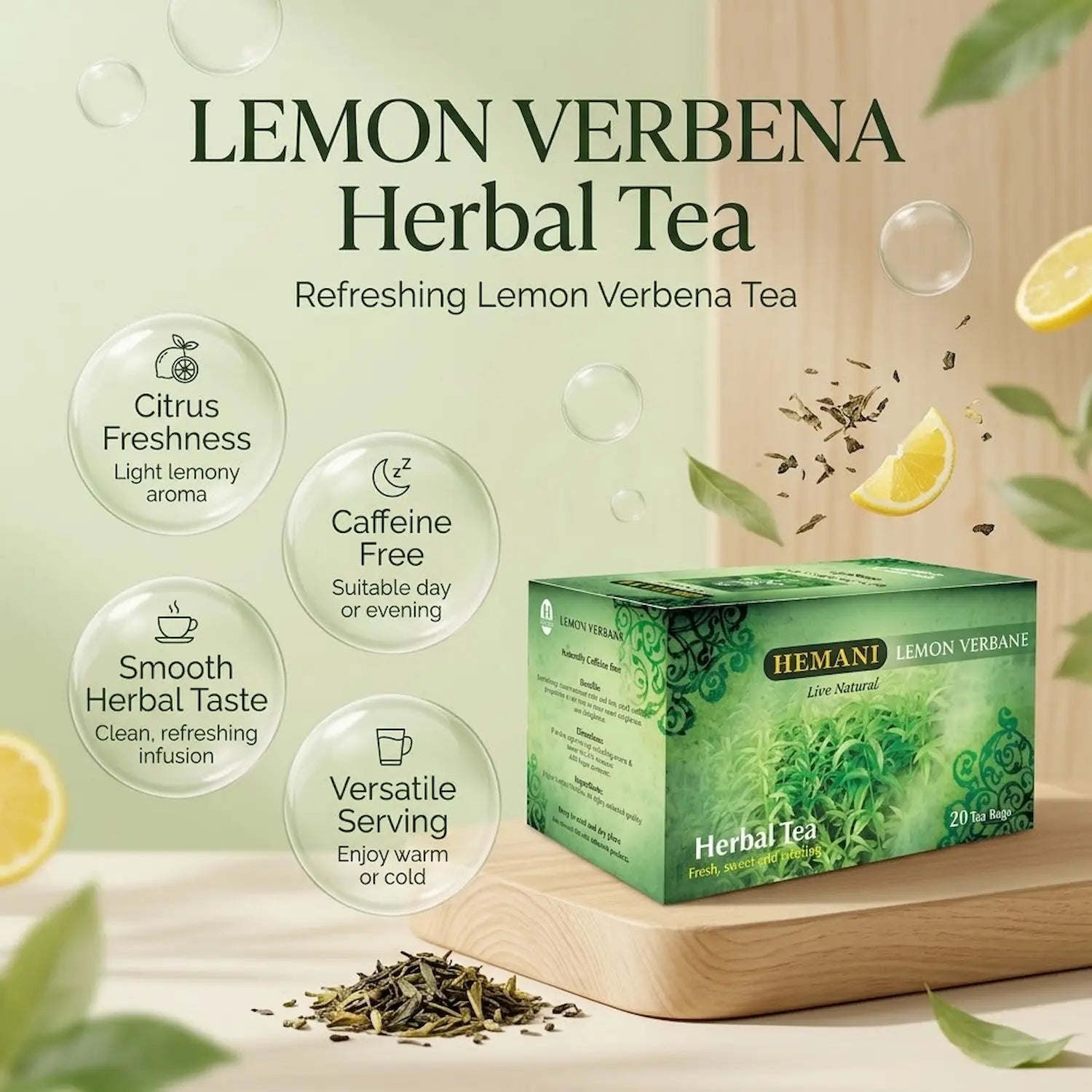 Lemon Verbena Herbal Tea - 20 Tea Bags