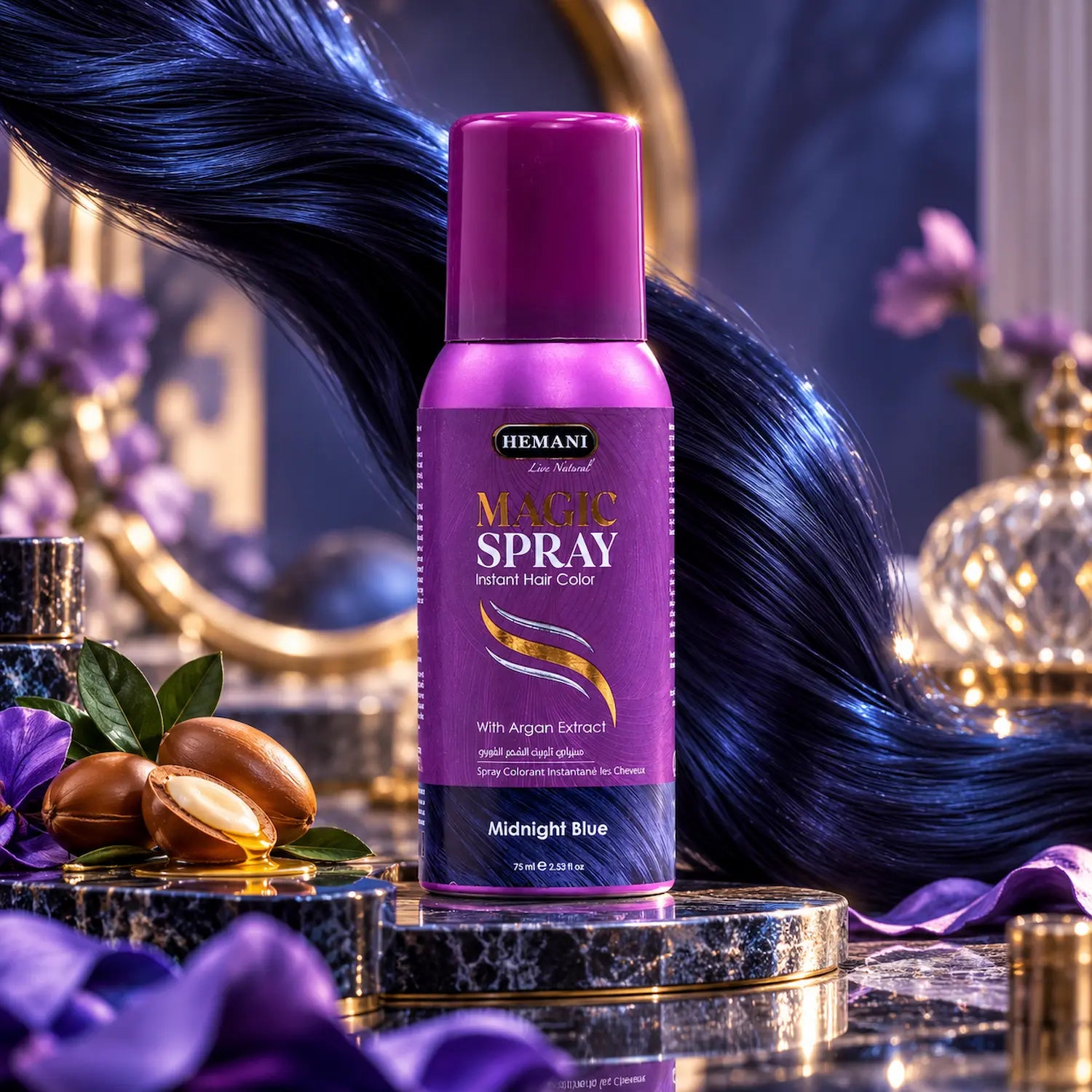 Magic Spray Instant Hair Color - Midnight Blue