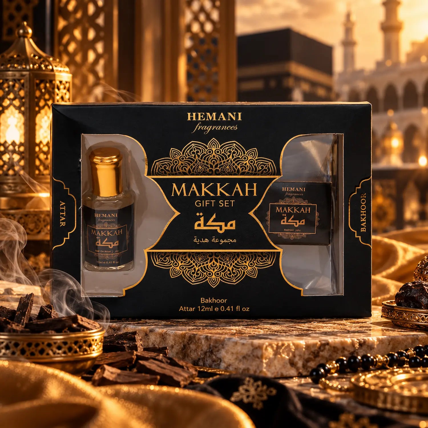 Makkah Gift Set 2in1 - Attar & Bakhoor