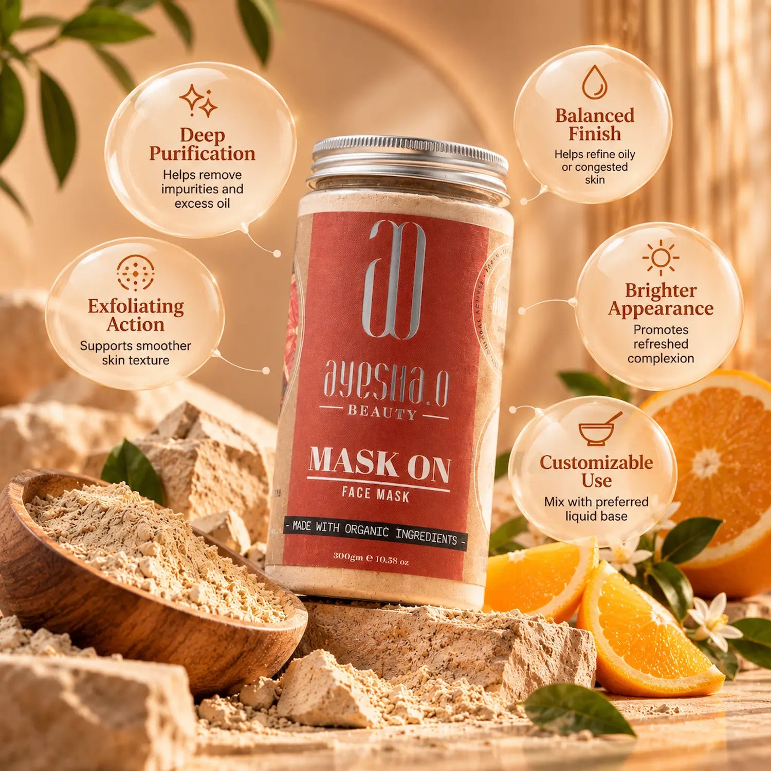 Mask On - Powder Face Mask with Multani Mitti & Orange | AO Beauty