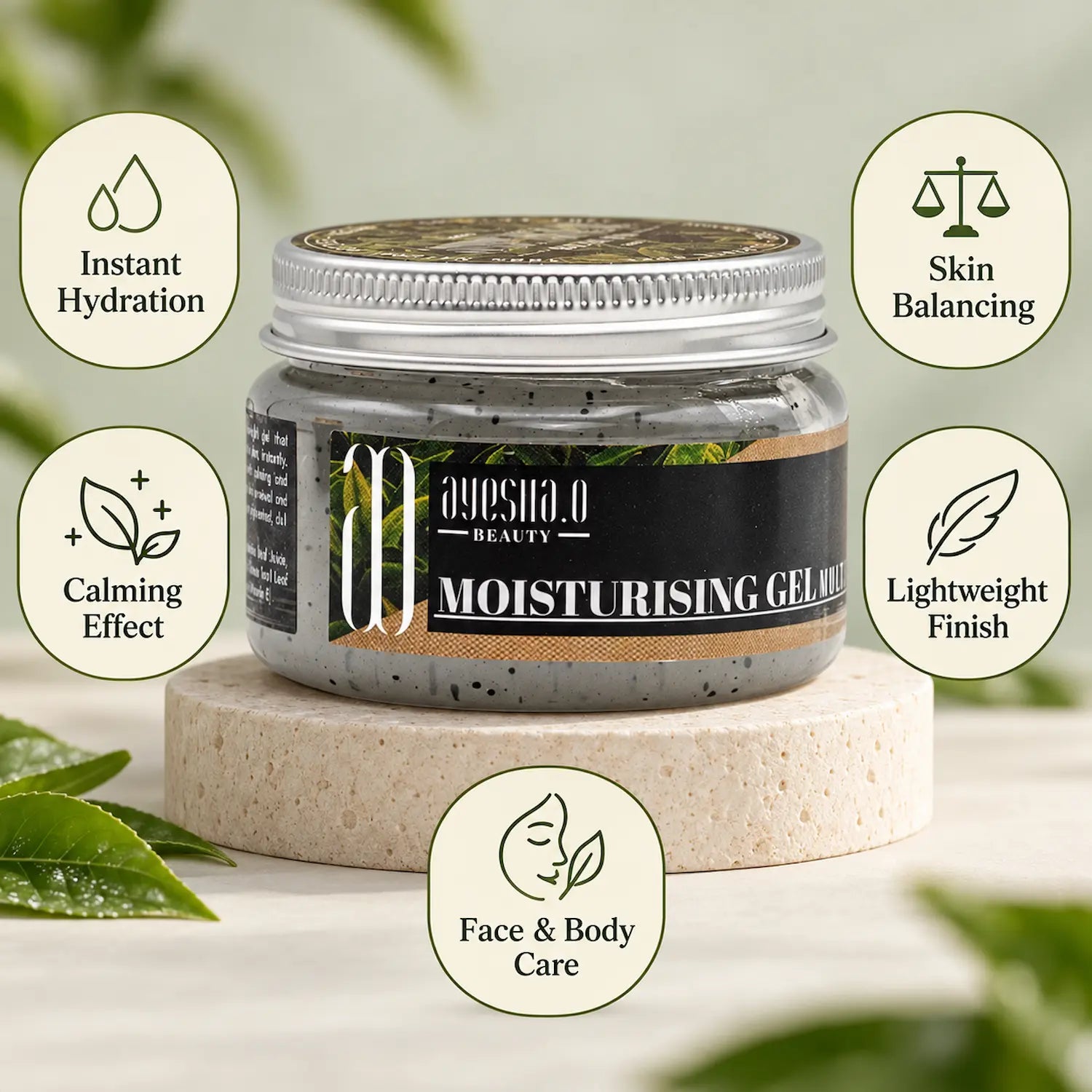Moisturizing Gel - Multipurpose Aloe Vera Gel with Green Tea | AO Beauty