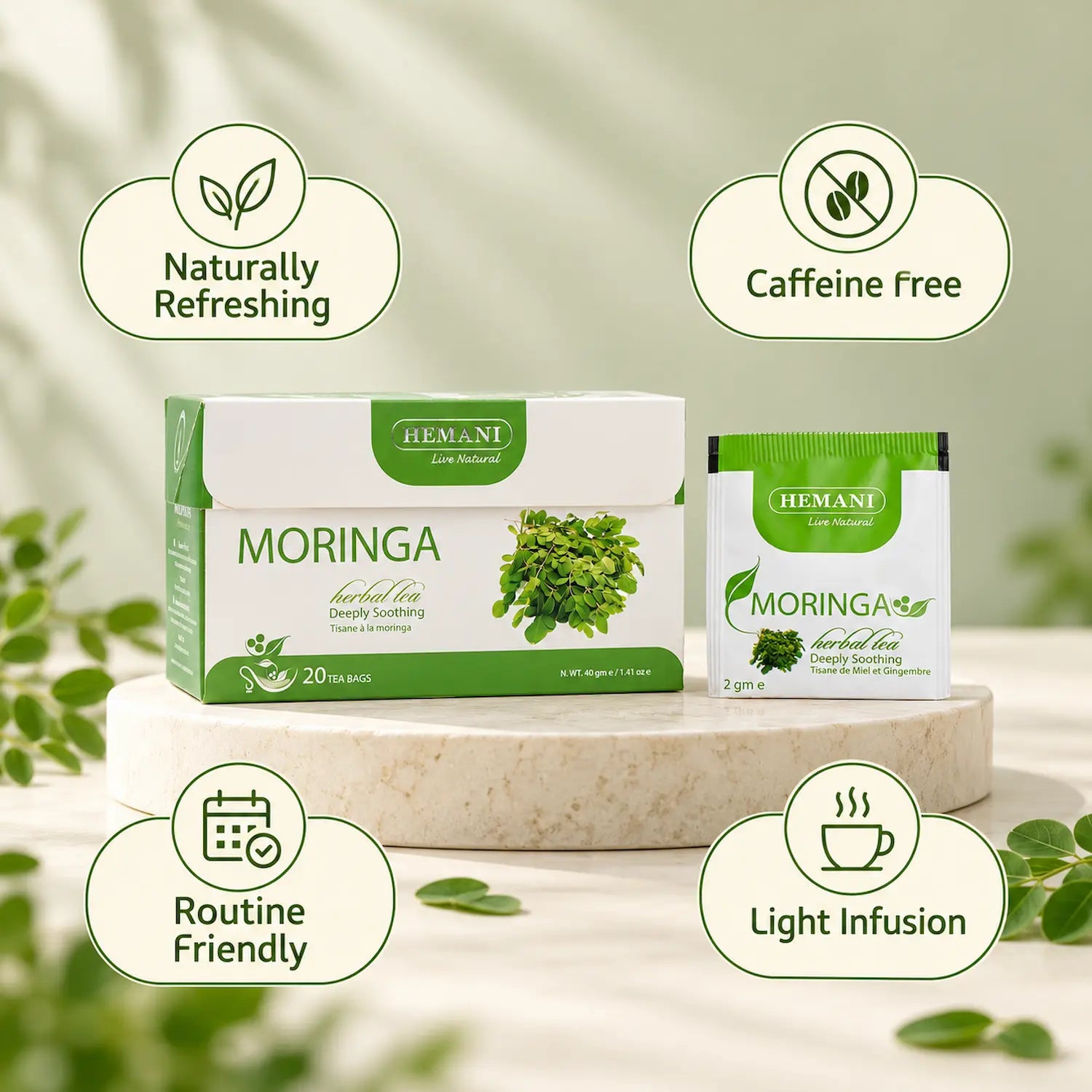 Moringa Herbal Tea - 20 Tea Bags