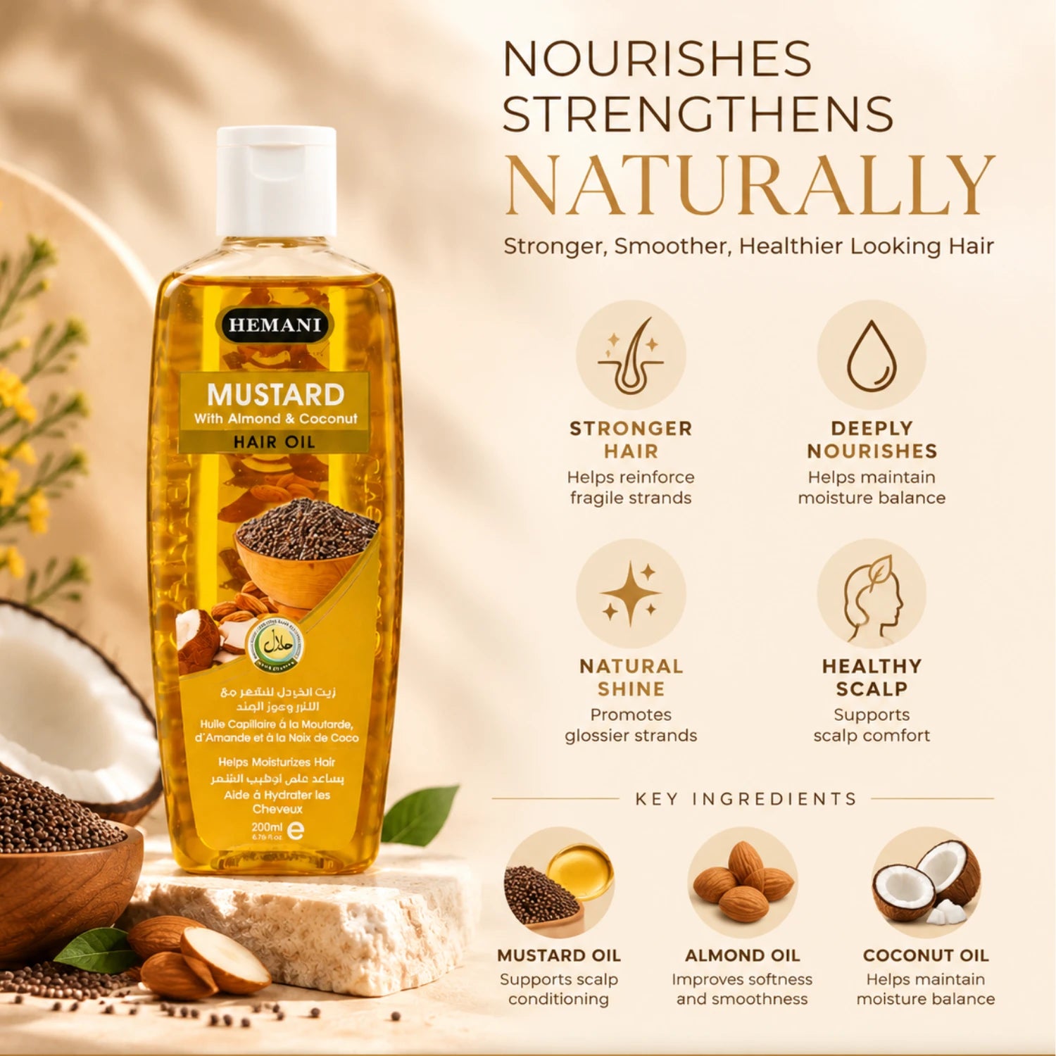 Mustard Herbal Hair Oil 200ml