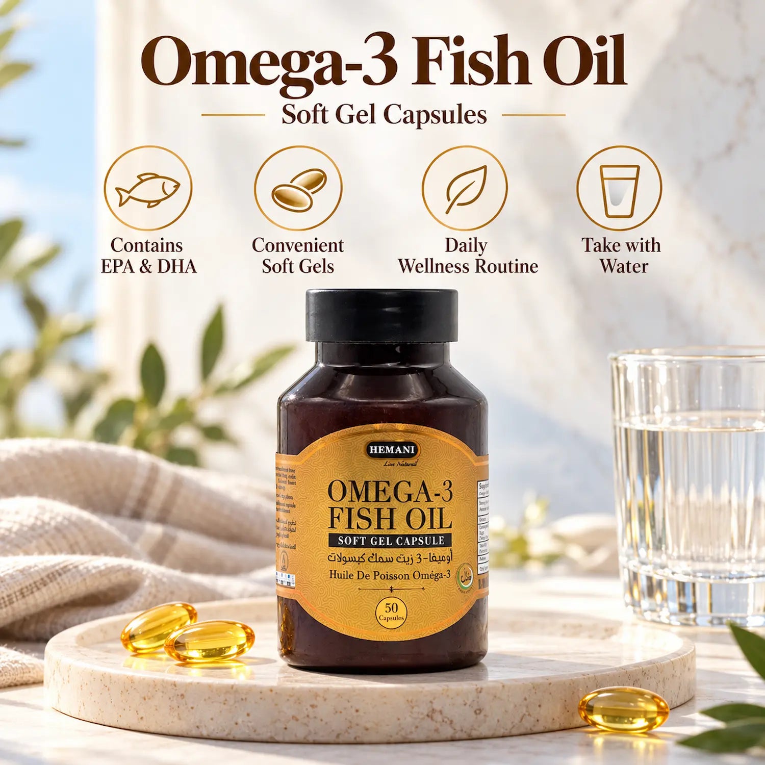 Omega-3 Fish Oil Soft Gel Capsule